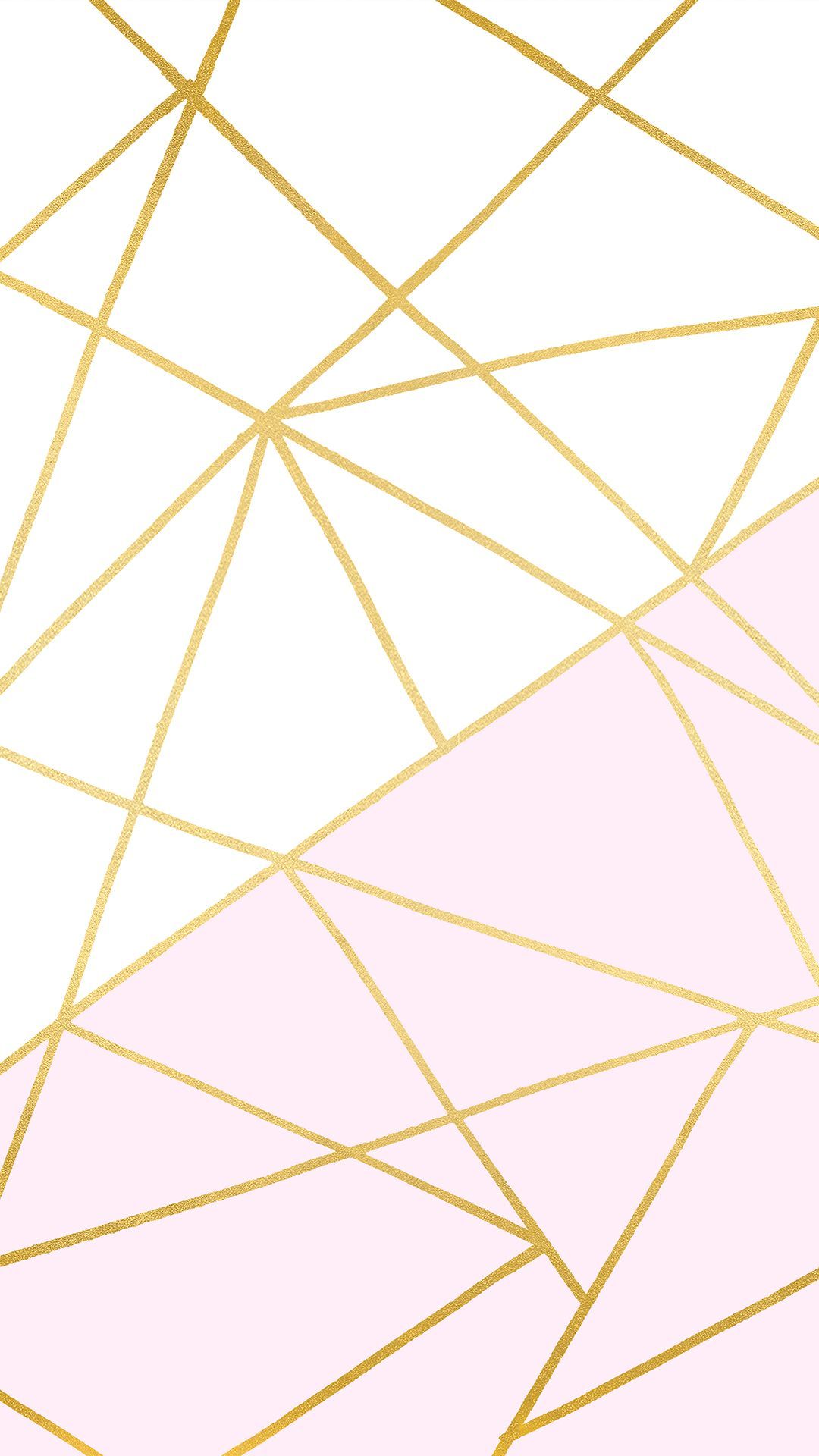 Gold geometric wallpaper, Pink and gold