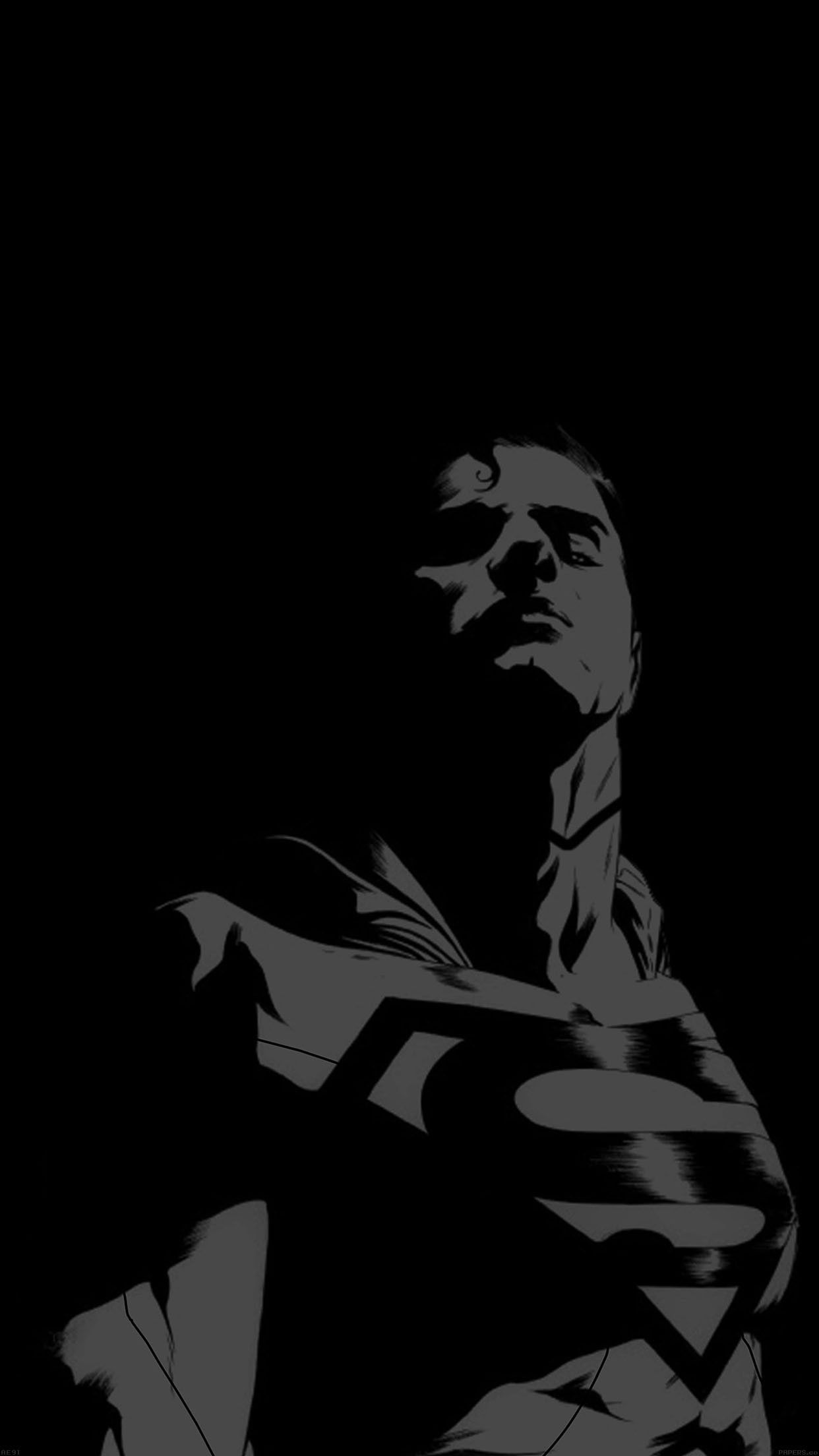 Black Superman Logo Wallpaper HD