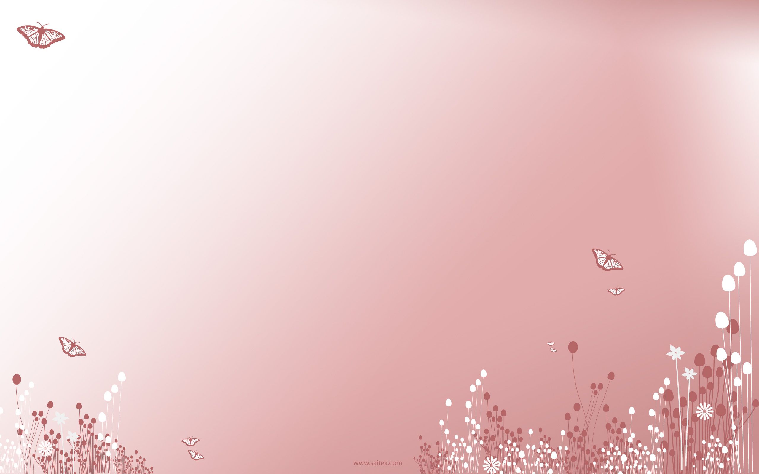 Pastel Pink Background Butterflies Wallpaper