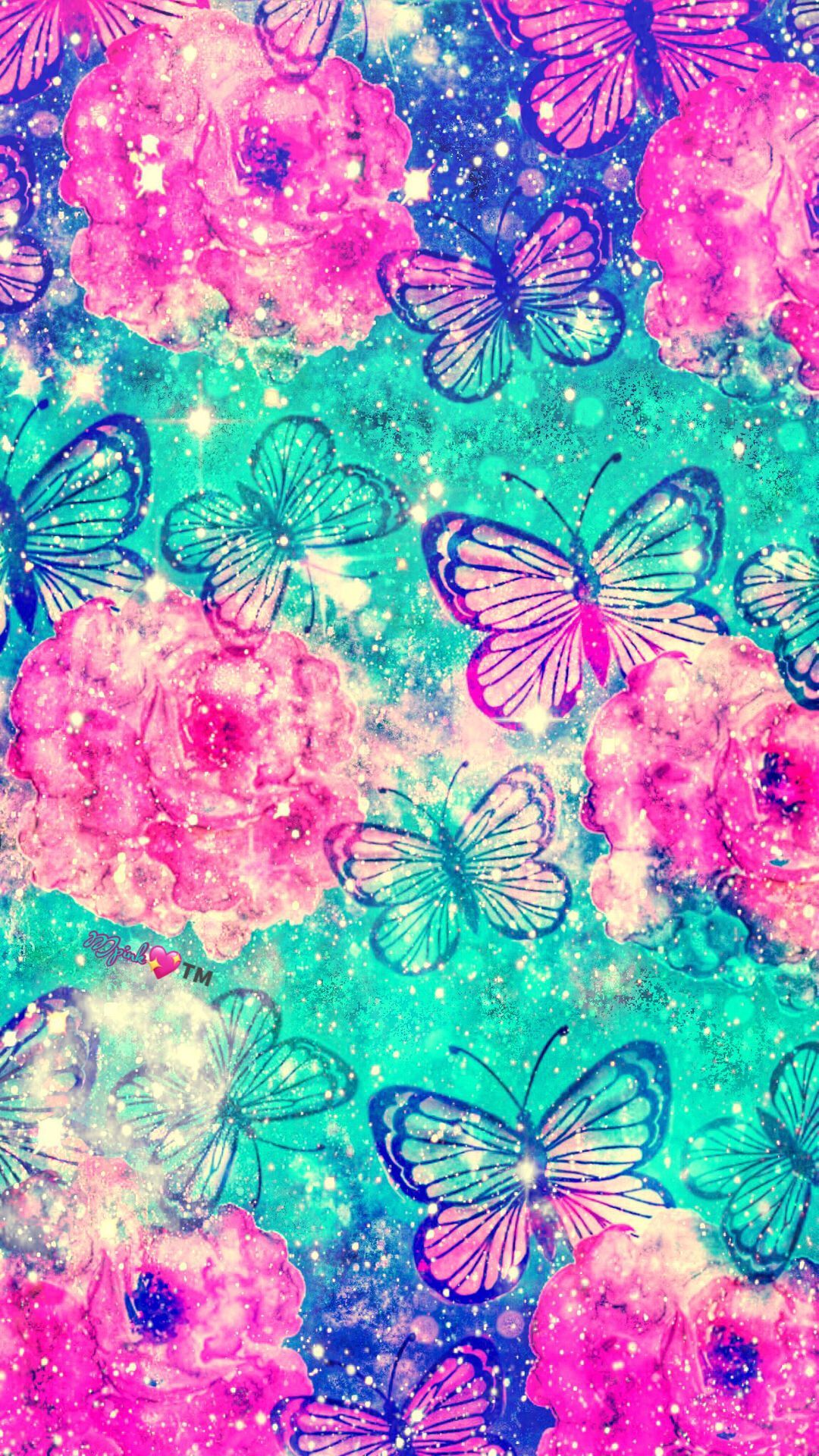 Turquoise Purple Butterfly Wallpapers