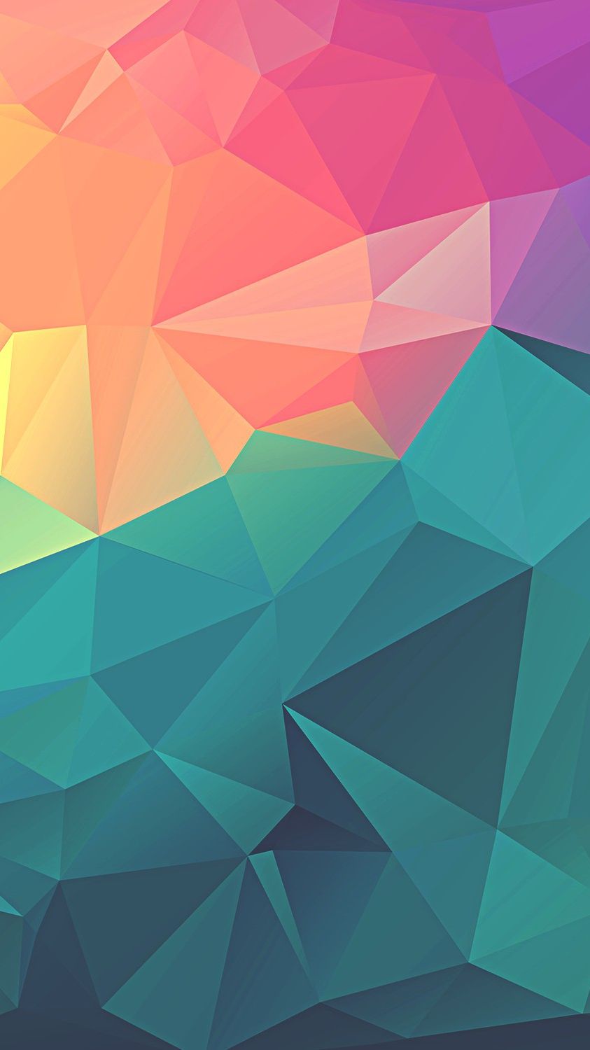 Colourful Polygon Geometric Art Wallpaper Wallpaper