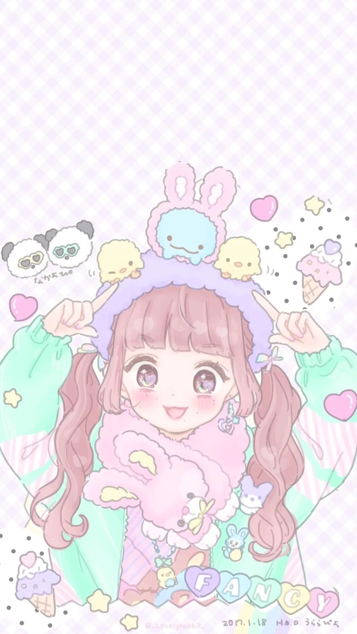 Pastel Anime Girl Wallpaper