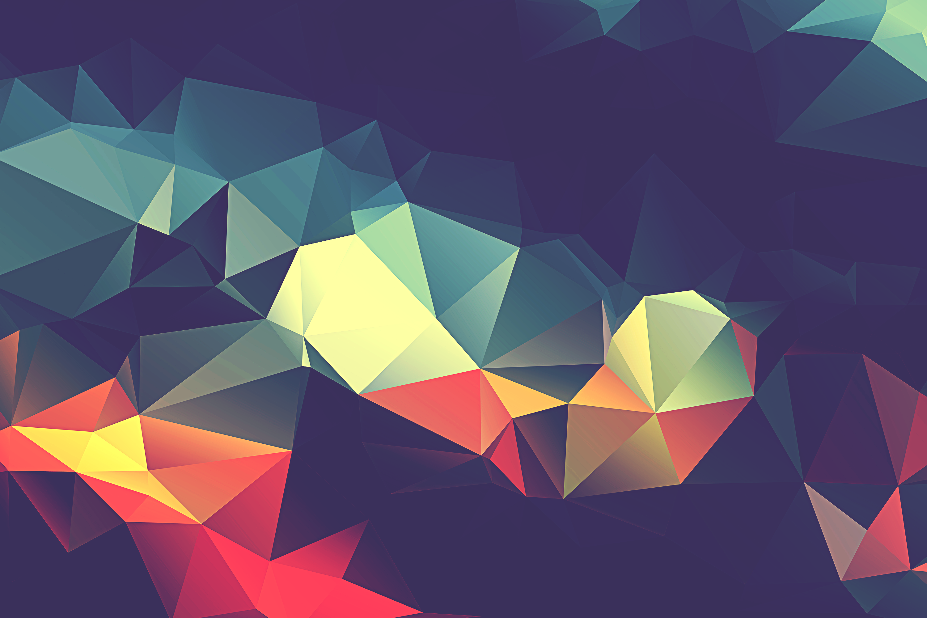 Geometry Diffrent Colorful Polygon Wallpaper