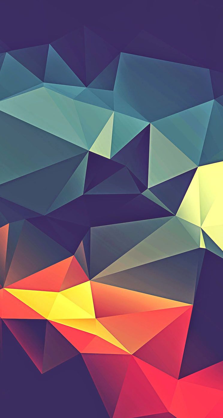 Colorful Polygonal Render. Abstract iphone wallpaper, Colorful