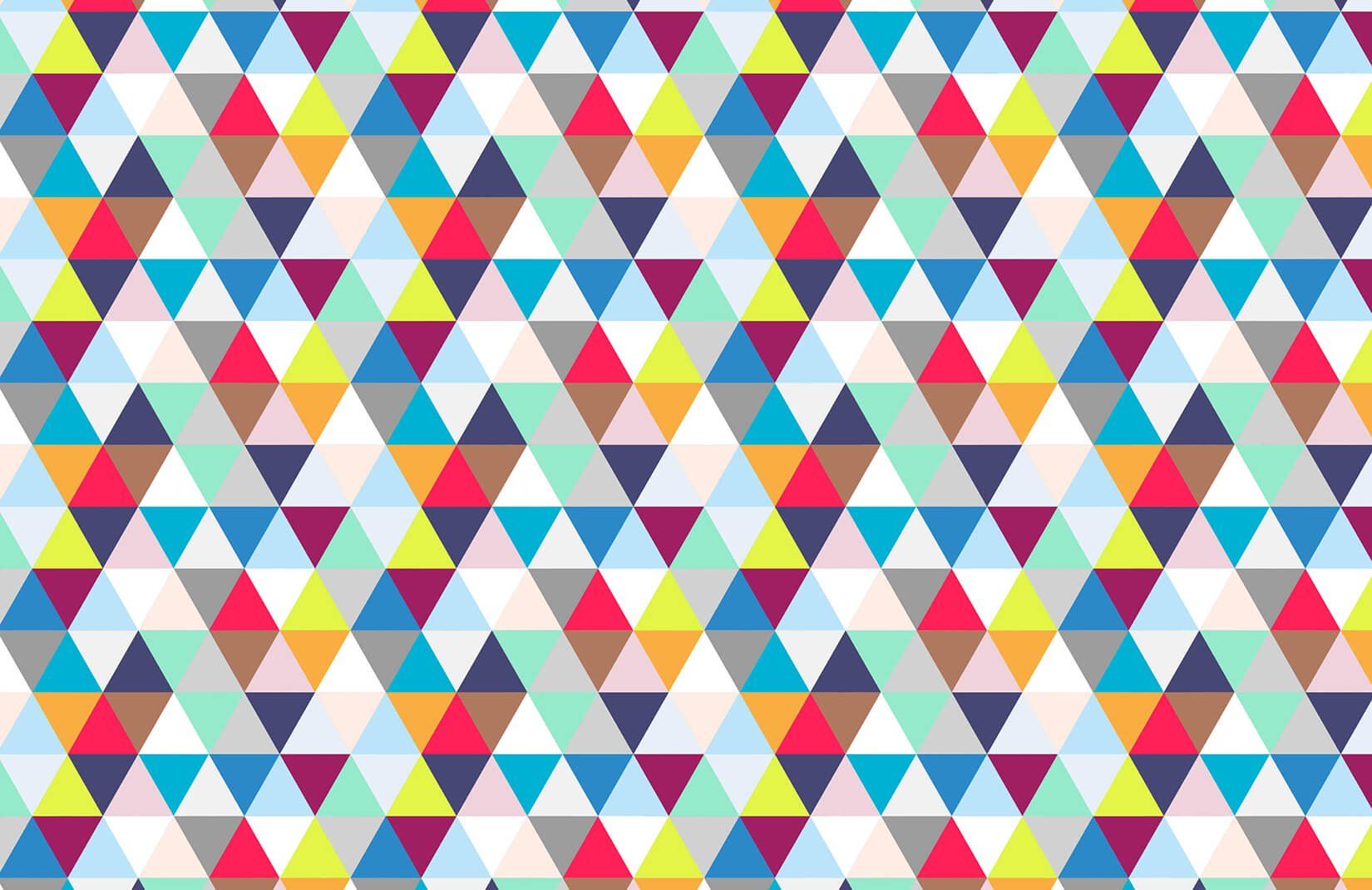 Multicoloured Triangles Wallpaper