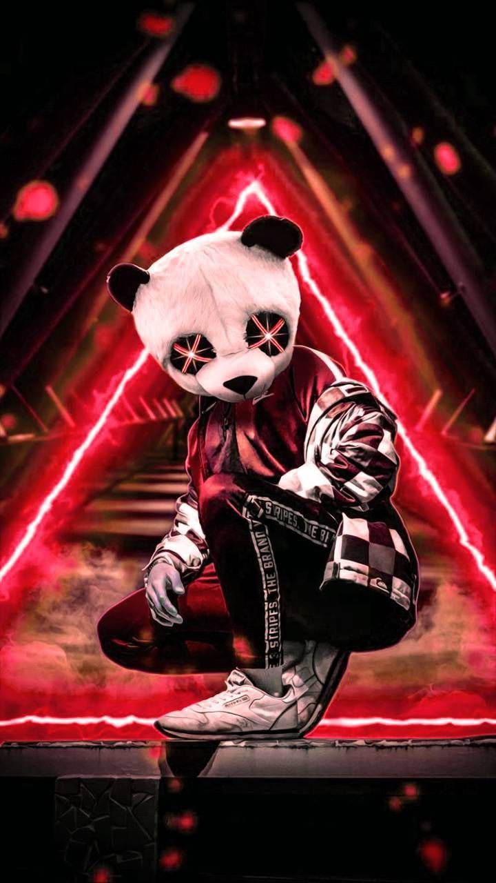 Download Neon Panda wallpaper
