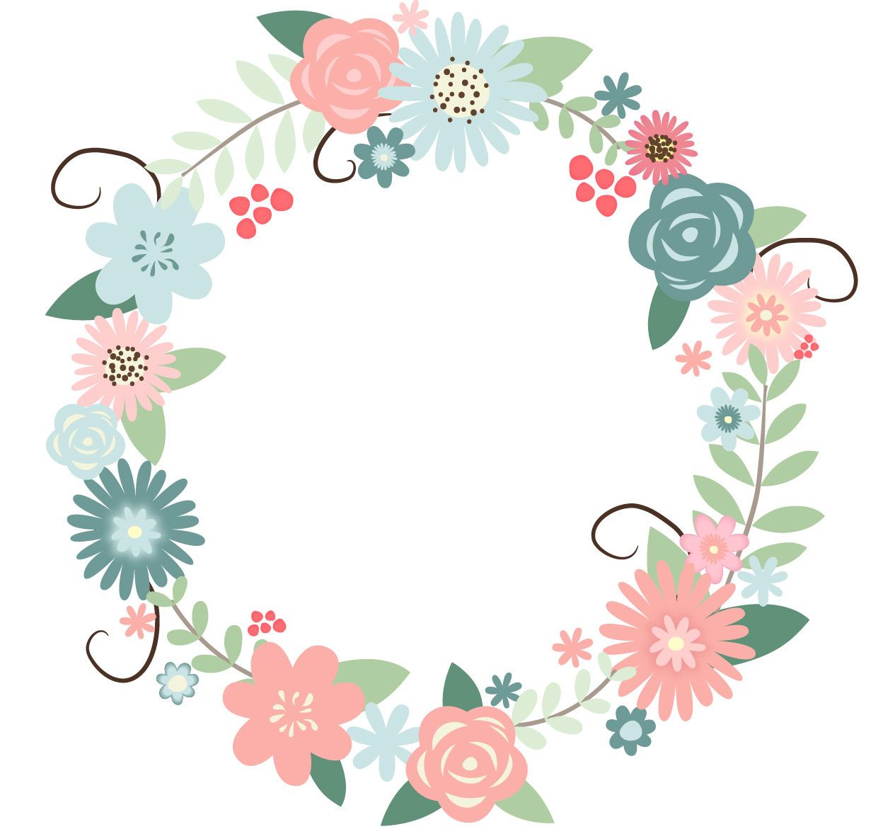 Pastel Flower Wreath Wallpapers - Wallpaper Cave