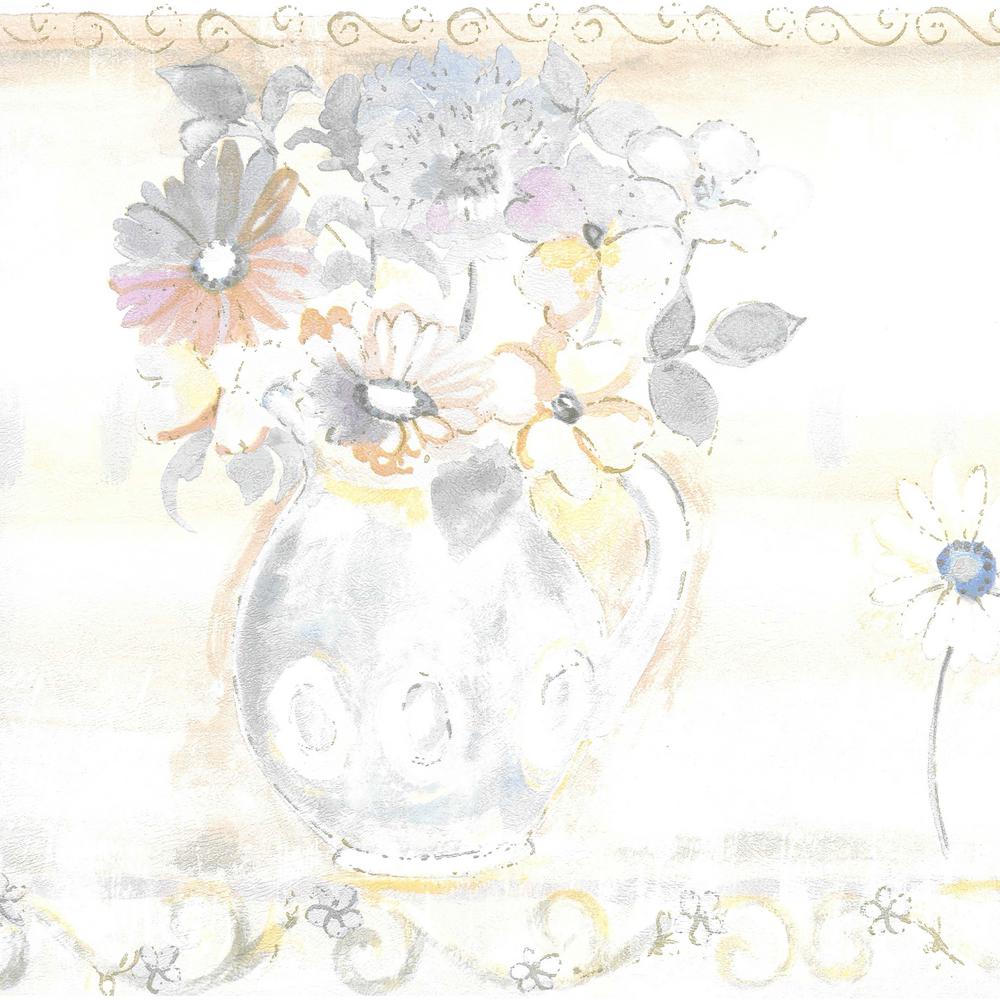 Dundee Deco Falkirk Brin Pink, Yellow, Blue, Green Pastel Flowers