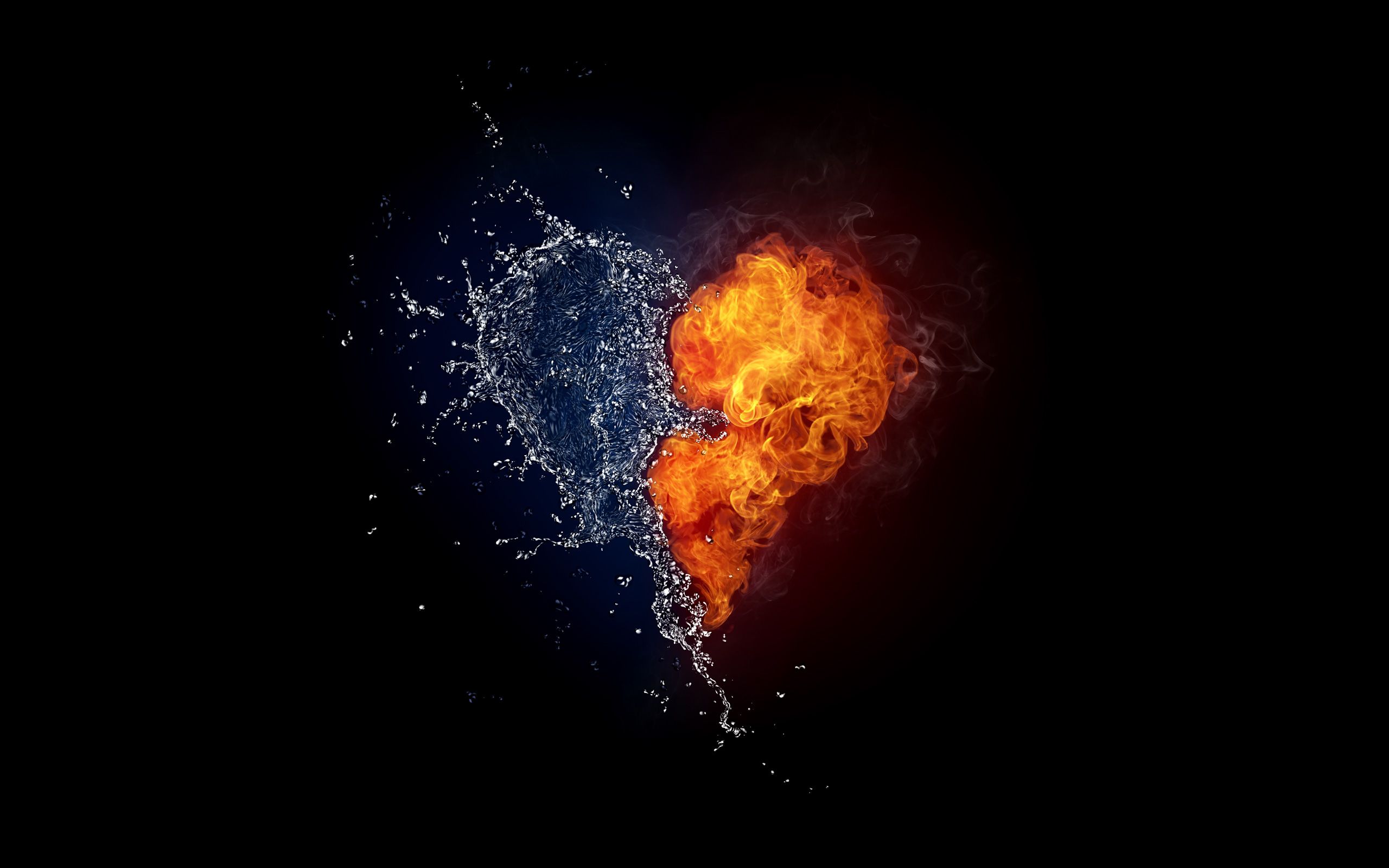 The Heart Made of Water and Fire < Vector < Gallery < Desktop