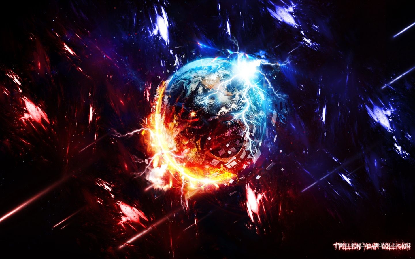 Free download 1440x900 Amazing Fire and Water Planet HD Wallpaper