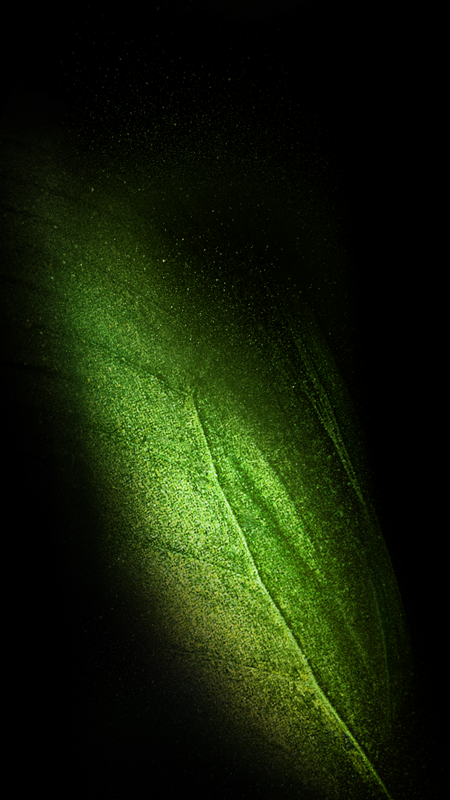 Wallpaper Samsung Galaxy Fold, Leaf, Green, Stock, 4K, Black Dark