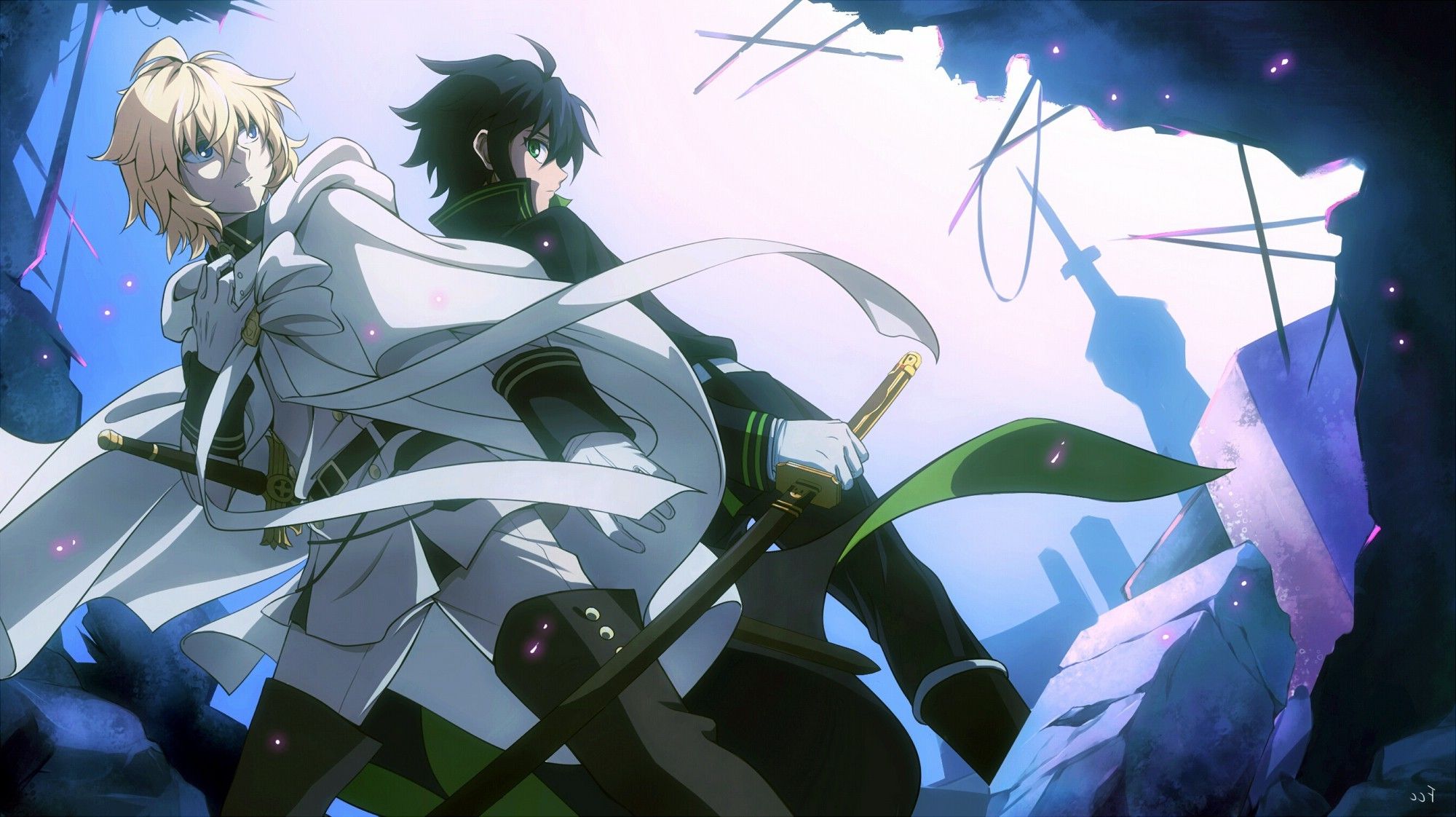 anime, Owari No Seraph, Hyakuya Mikaela, Hyakuya Yuuichirou