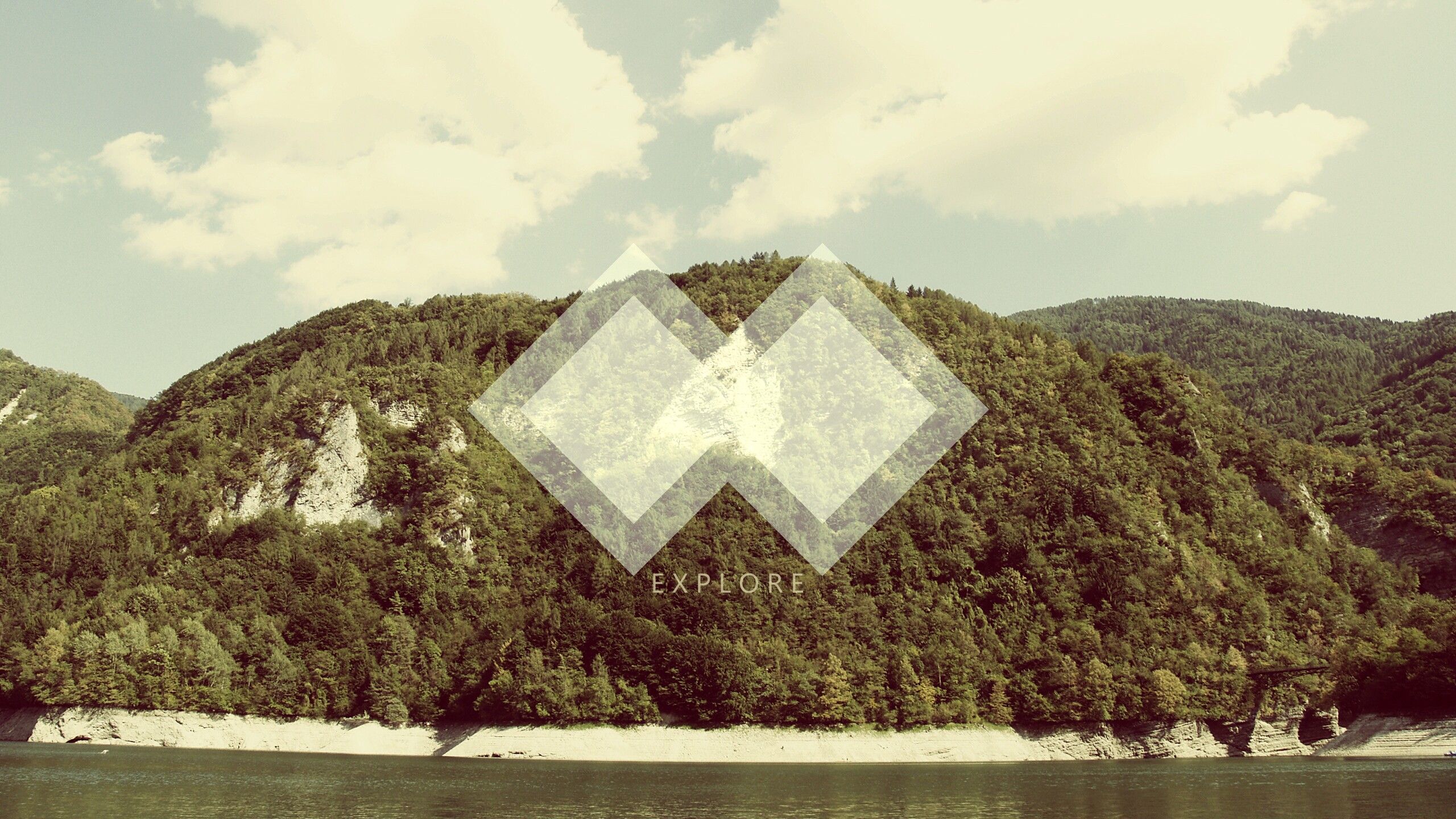 geometry, Anime, Nature, Landscape, Hill, Forest, Abstract