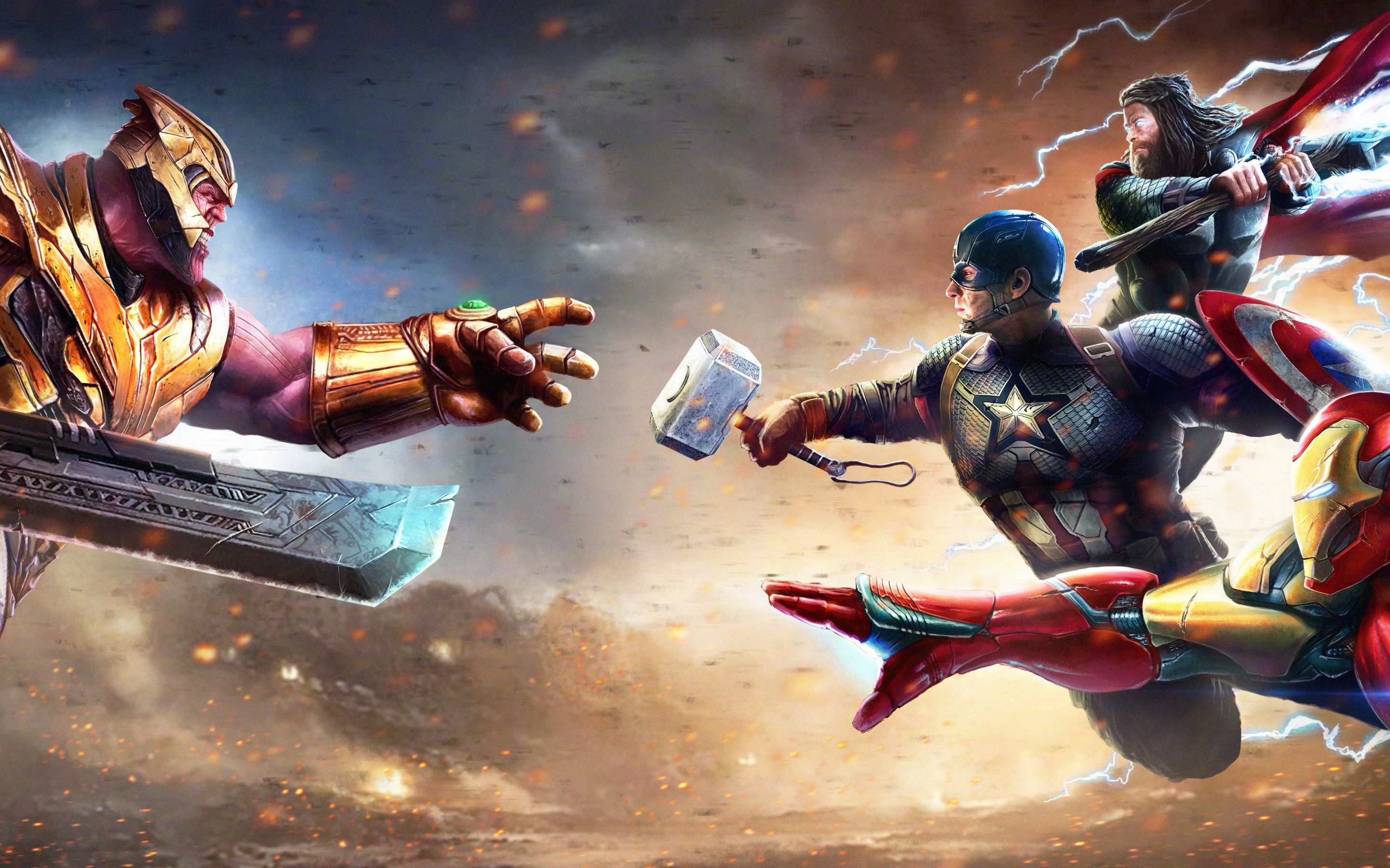 Thanos Vs Iron Man Thor Captain America Macbook Pro