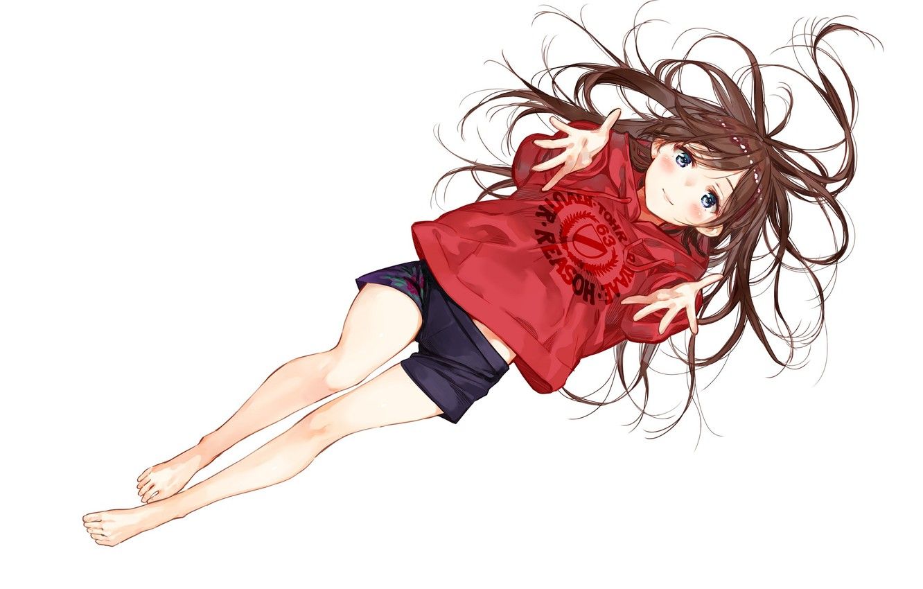 Wallpaper girl, white background, lies, Kanojo Okarishimasu image