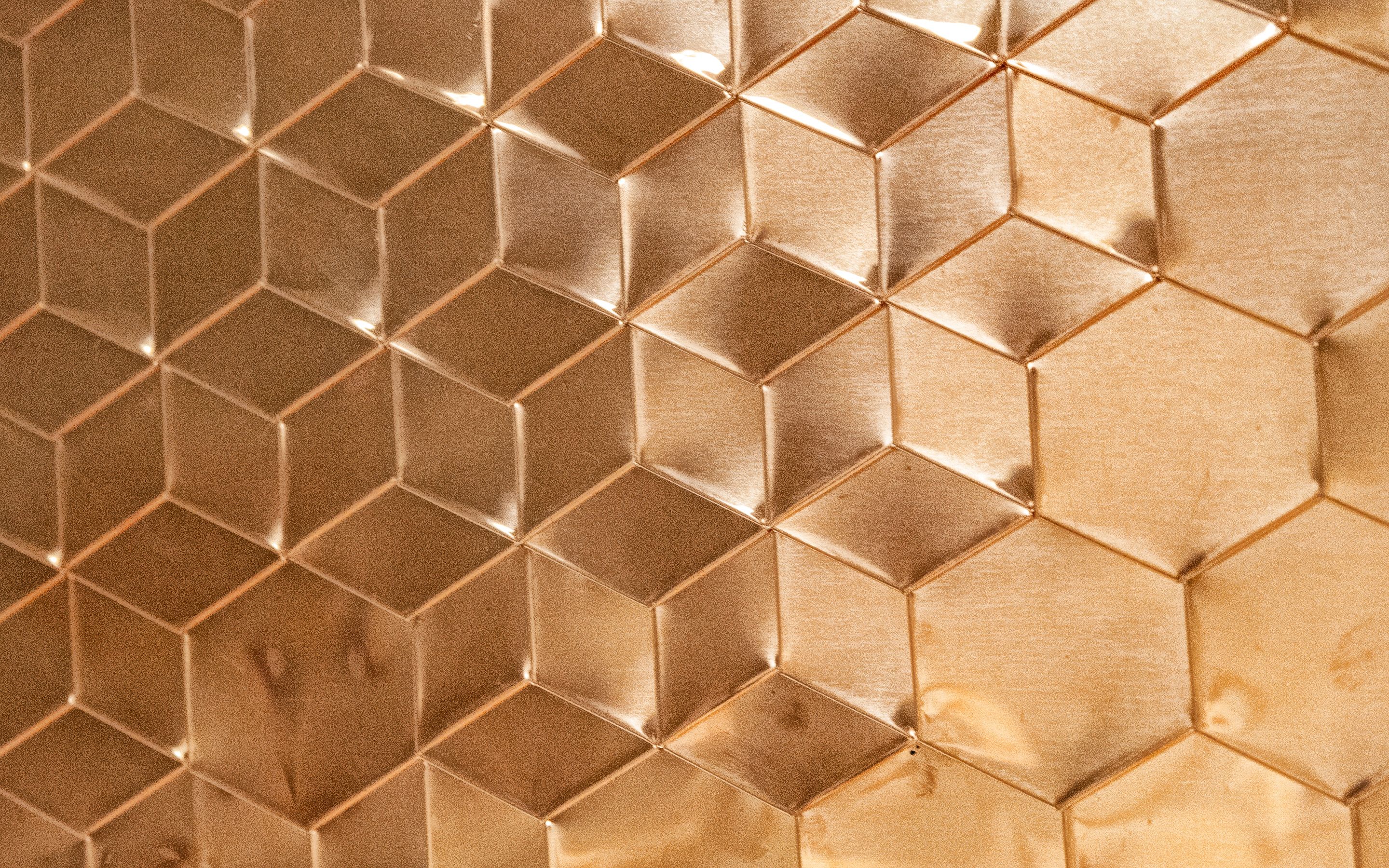 Download wallpaper gold metal texture, golden background, metal