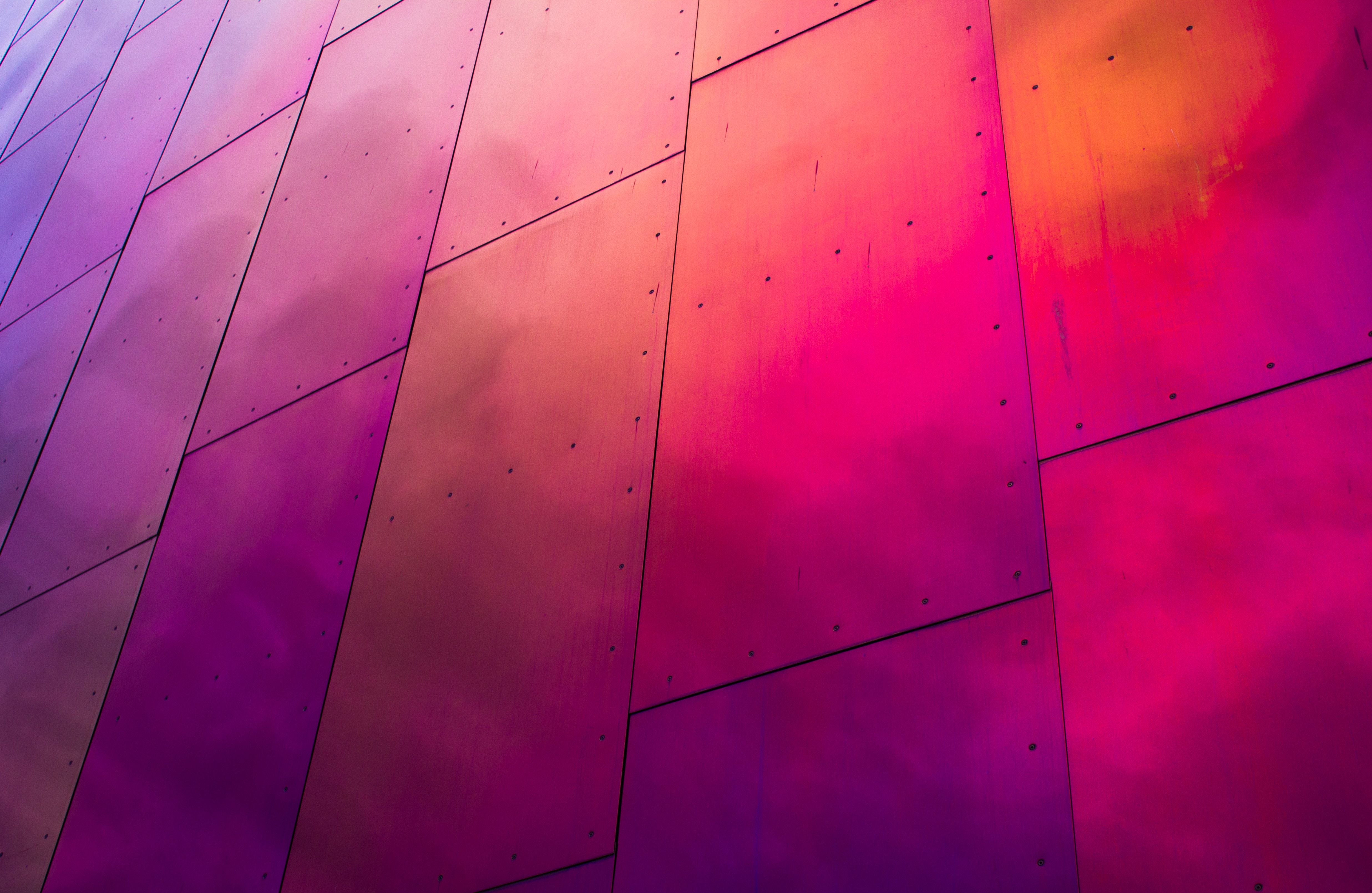 4946x3220 #metal, #color, #structure, #metallic, #shape, #geometric, #pink, #perspective wallpaper, #pattern, #wall, #architecture, #PNG image, #symmetry, #vibrant, #colour, #texture, #surface, #textured, #rectangle, #building, #blue. Mocah