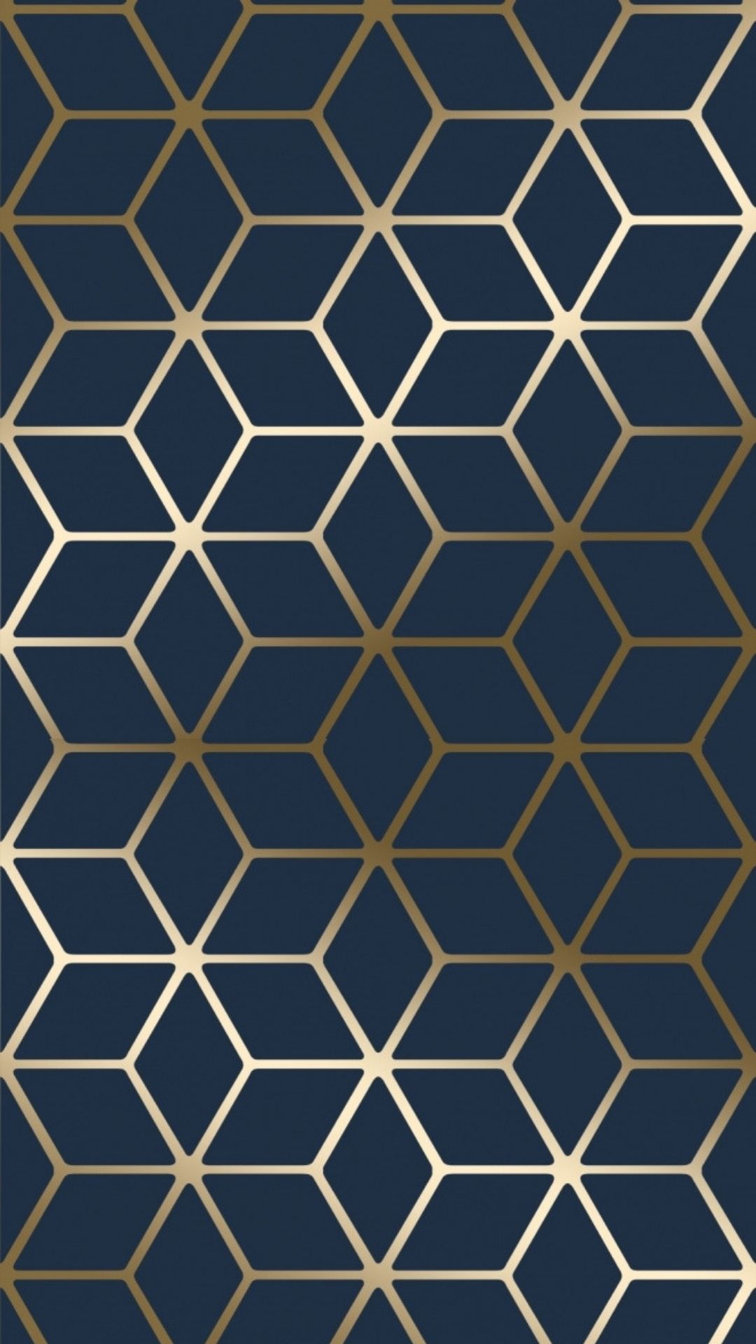 Cubic Shimmer Metallic Wallpaper Navy Blue Gold