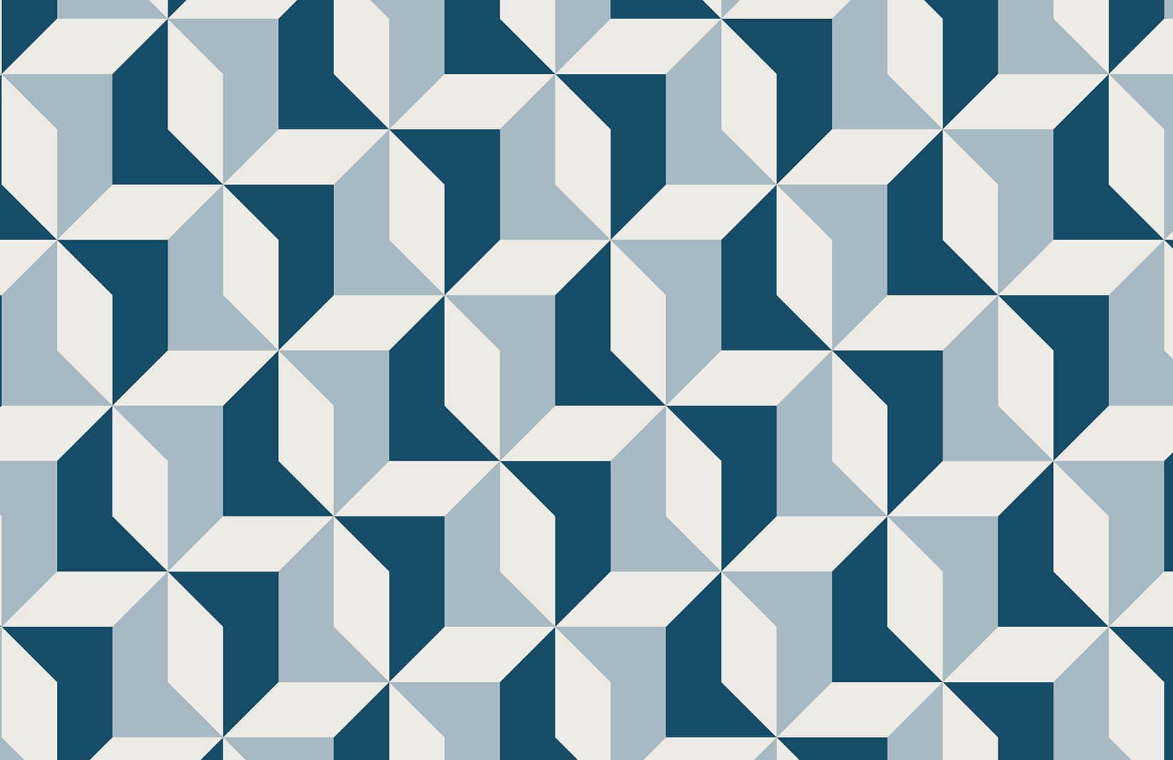 Blue Geometric Wallpaper Mural. Murals Wallpaper IE