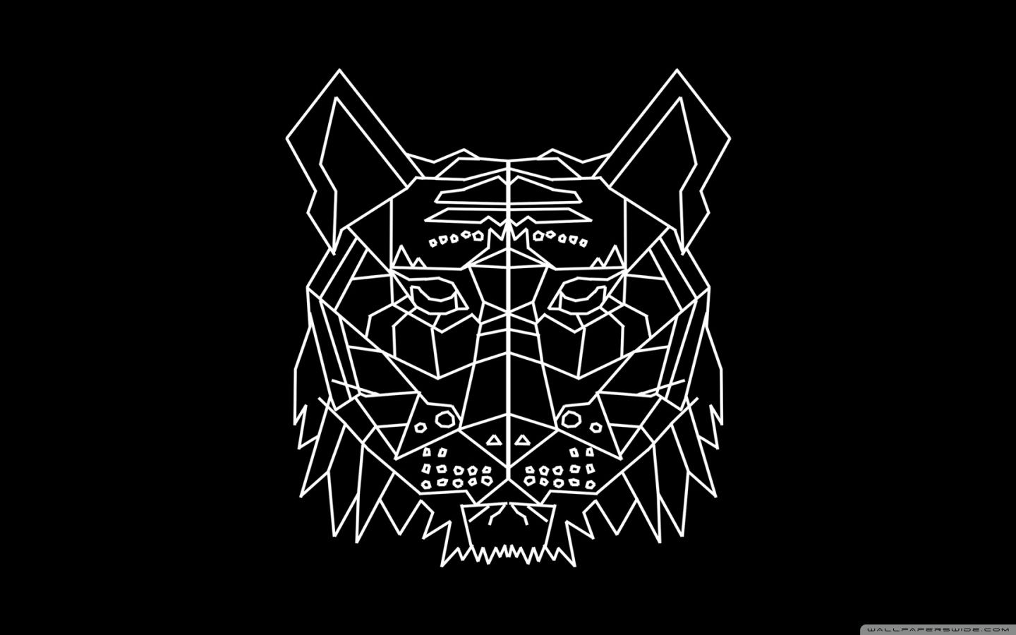 Download Geometric Tigerhead UltraHD Wallpaper