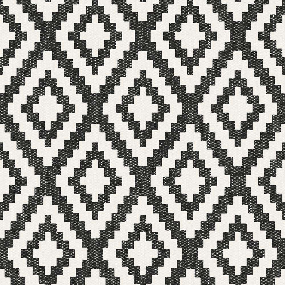 Fabric Geometric Wallpaper Mono from I Love Wallpaper UK