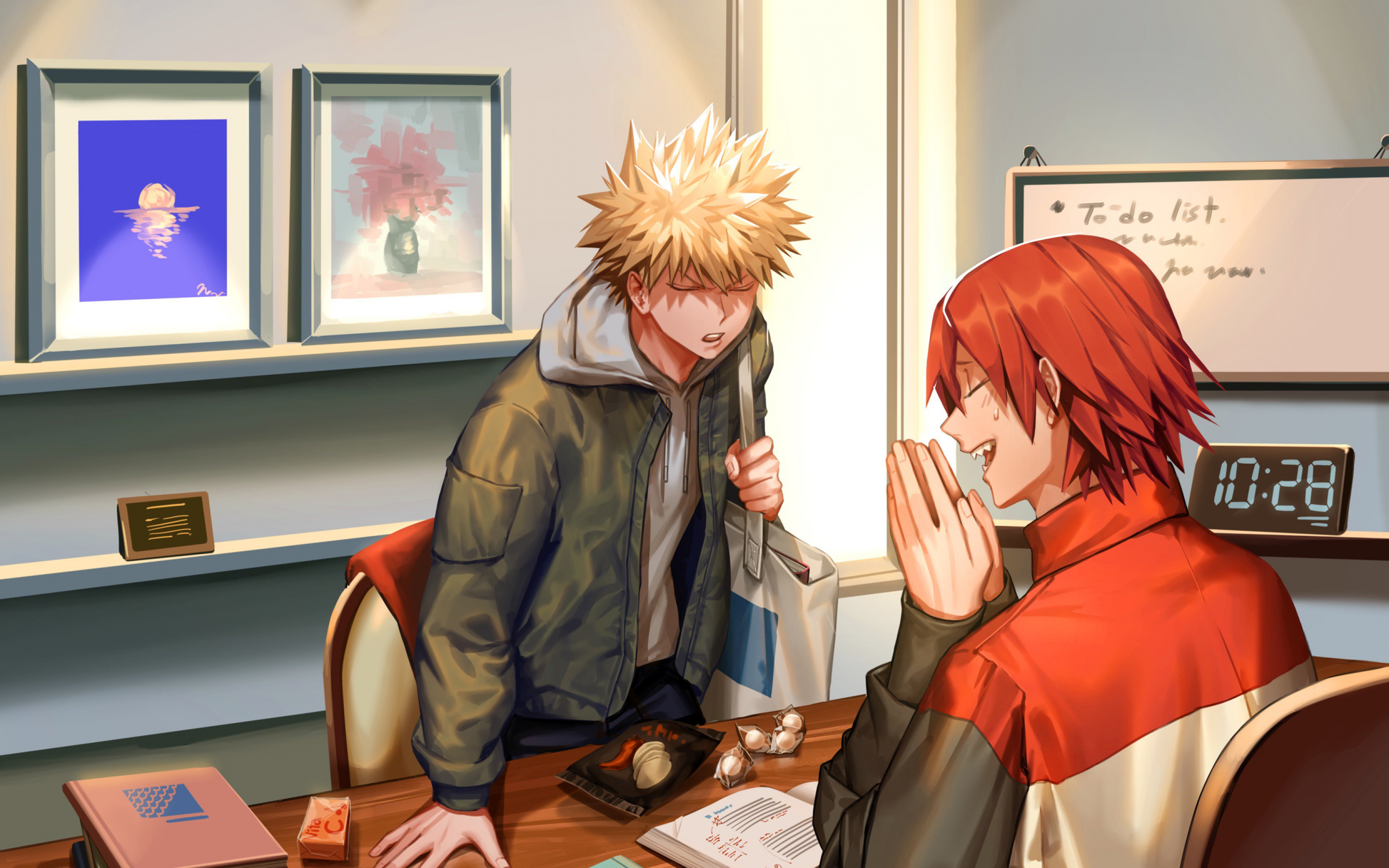 Download 2880x1800 Kirishima Eijirou, Bakugou Katsuki, Boku No