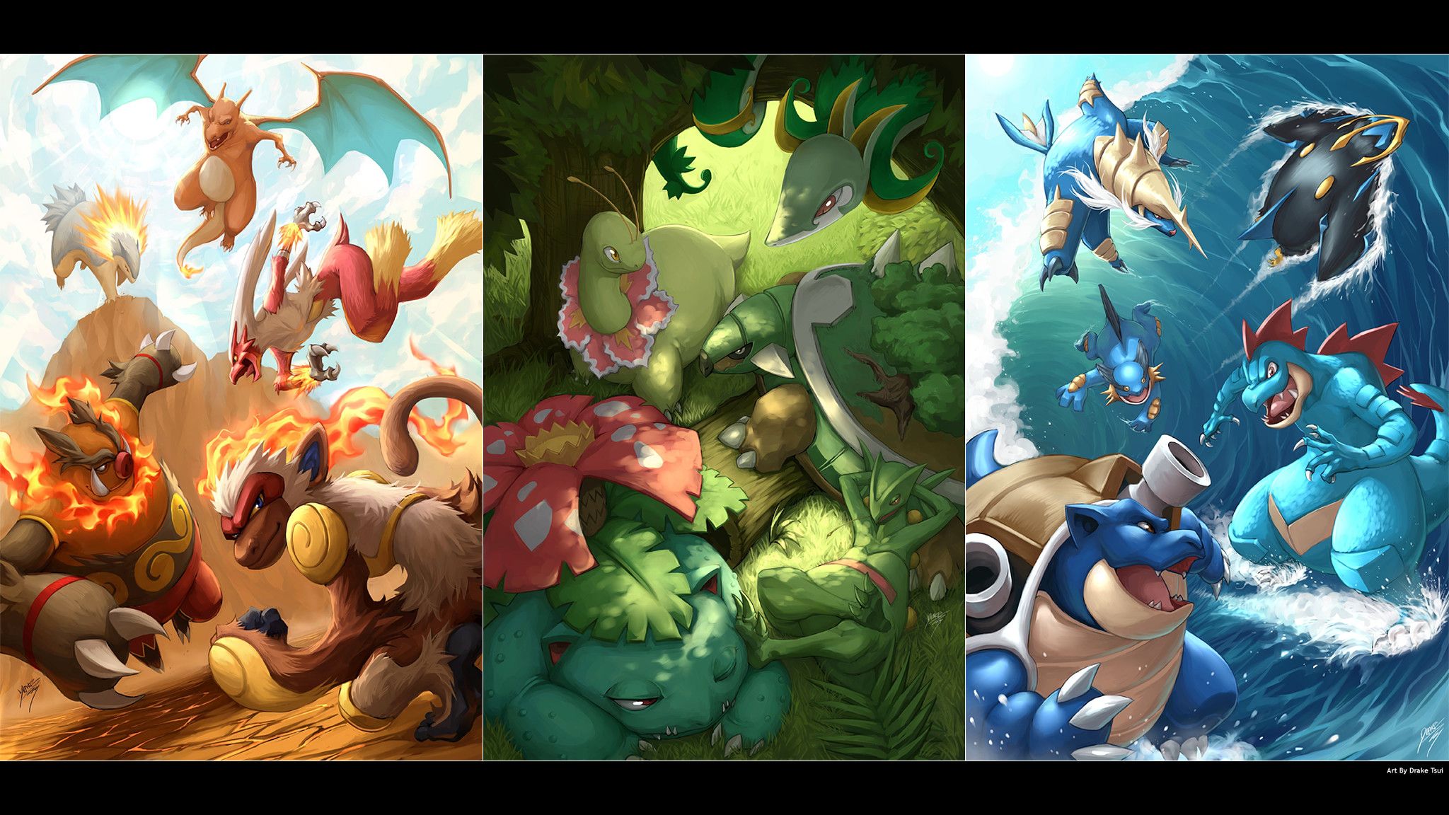 Pokemon Starters Wallpaper