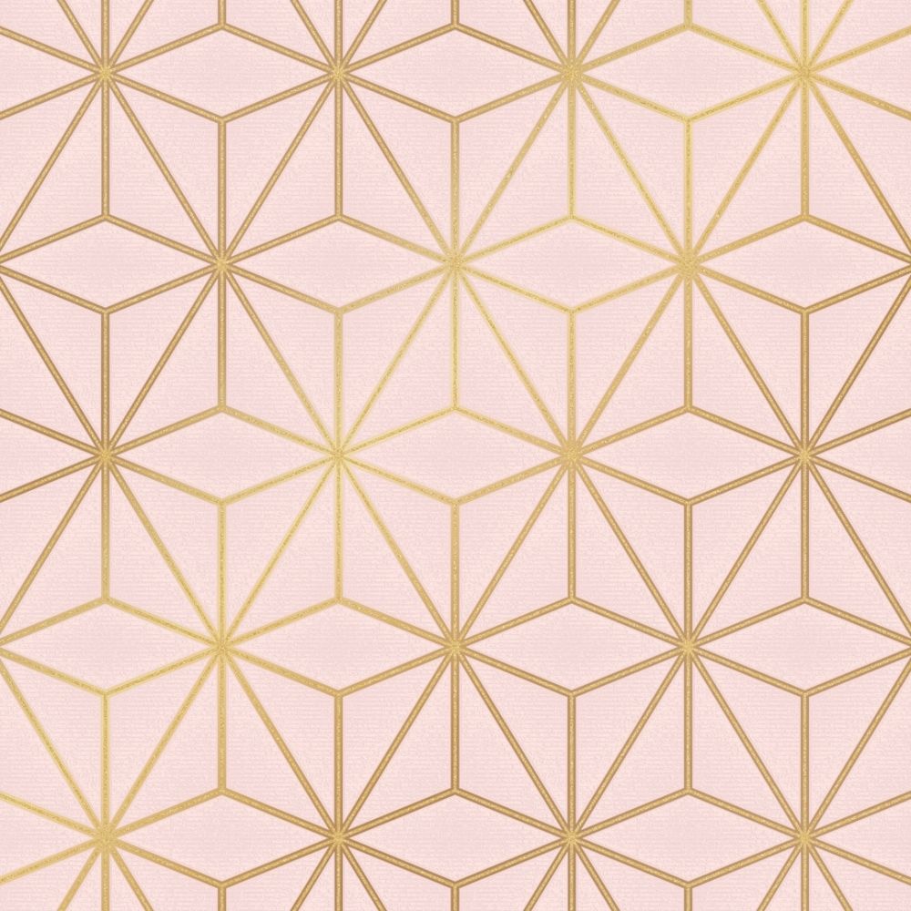 I Love Wallpaper Astral Metallic Wallpaper Blush Pink Gold
