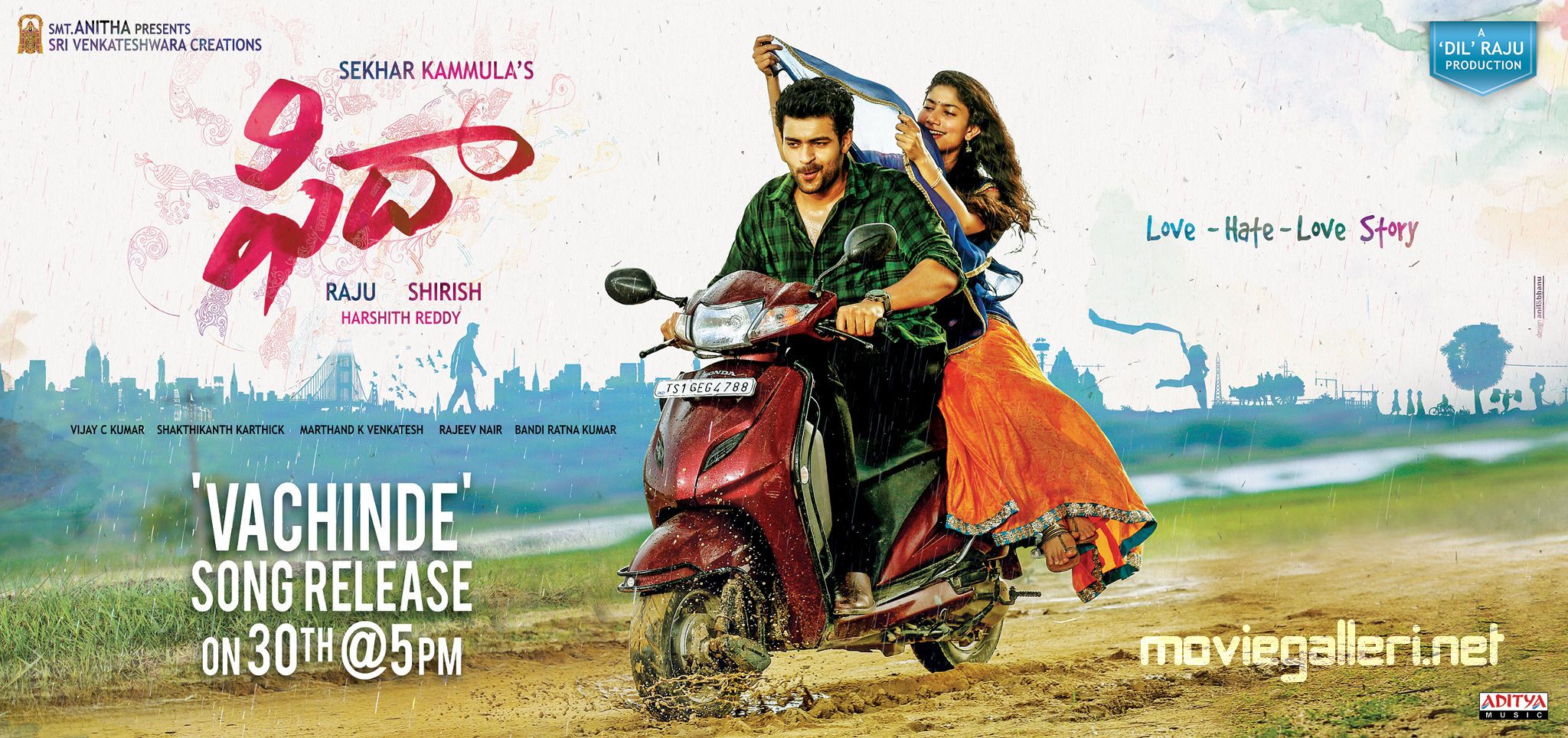 Fidaa Movie Vachinde Song Release Wallpaper. New Movie Posters