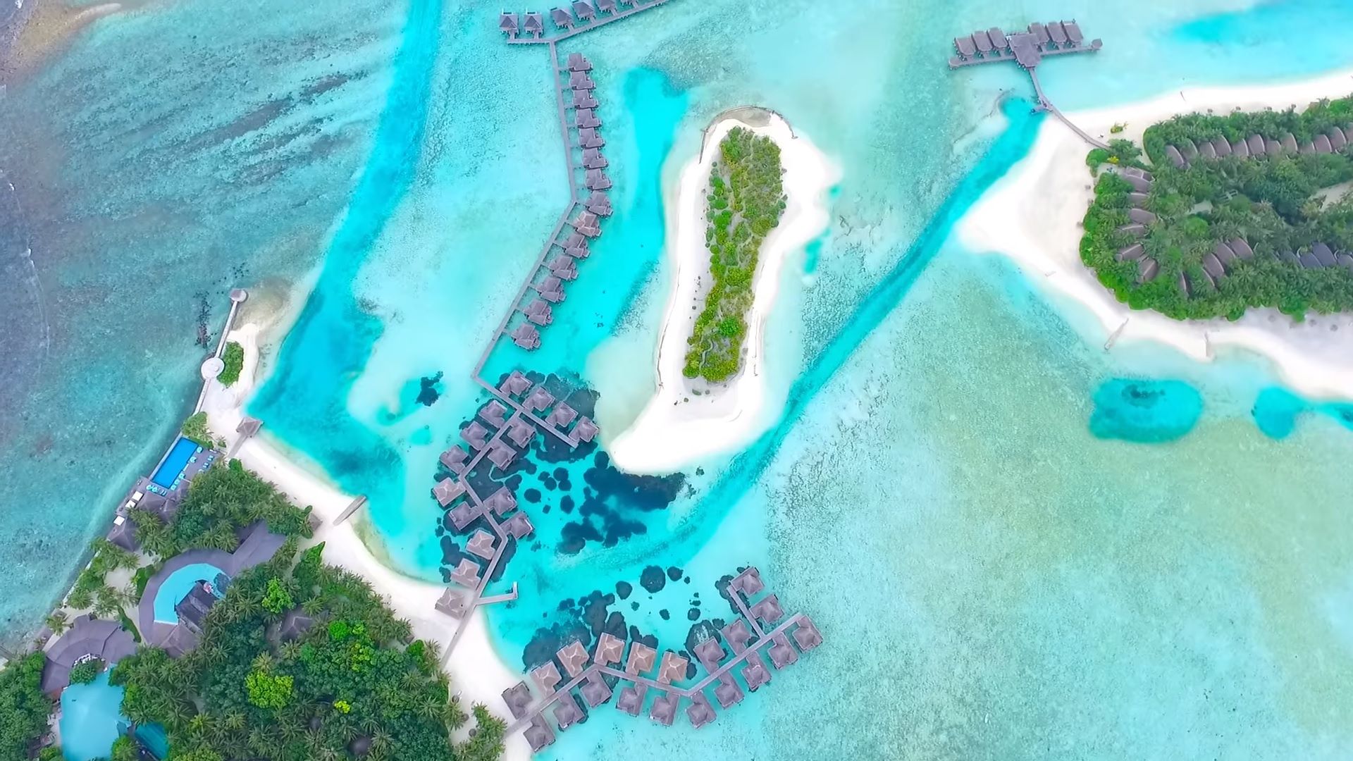 Maldives Tropical Paradise View From Drone HD Wallpaper 1920x1080