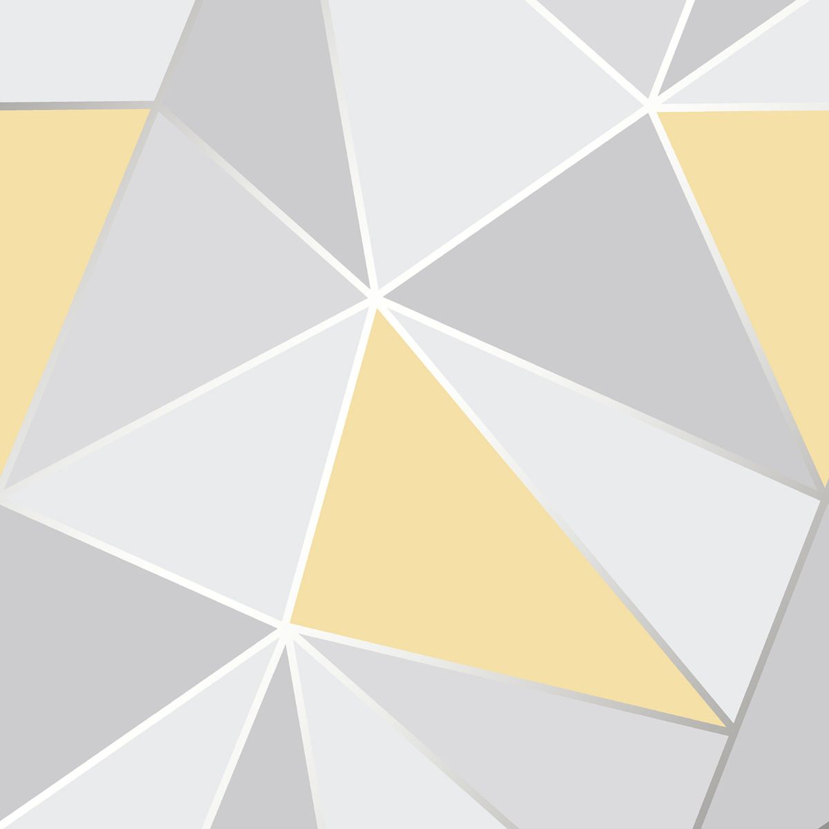 Apex Geometric Yellow and Grey Geo Wallpaper