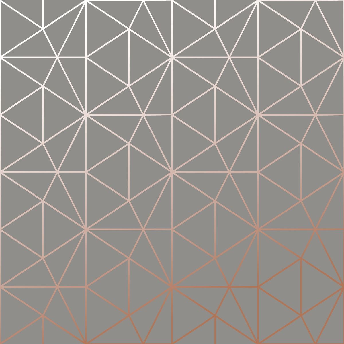 Grey Triangle Geometric Wallpaper Copper Prism