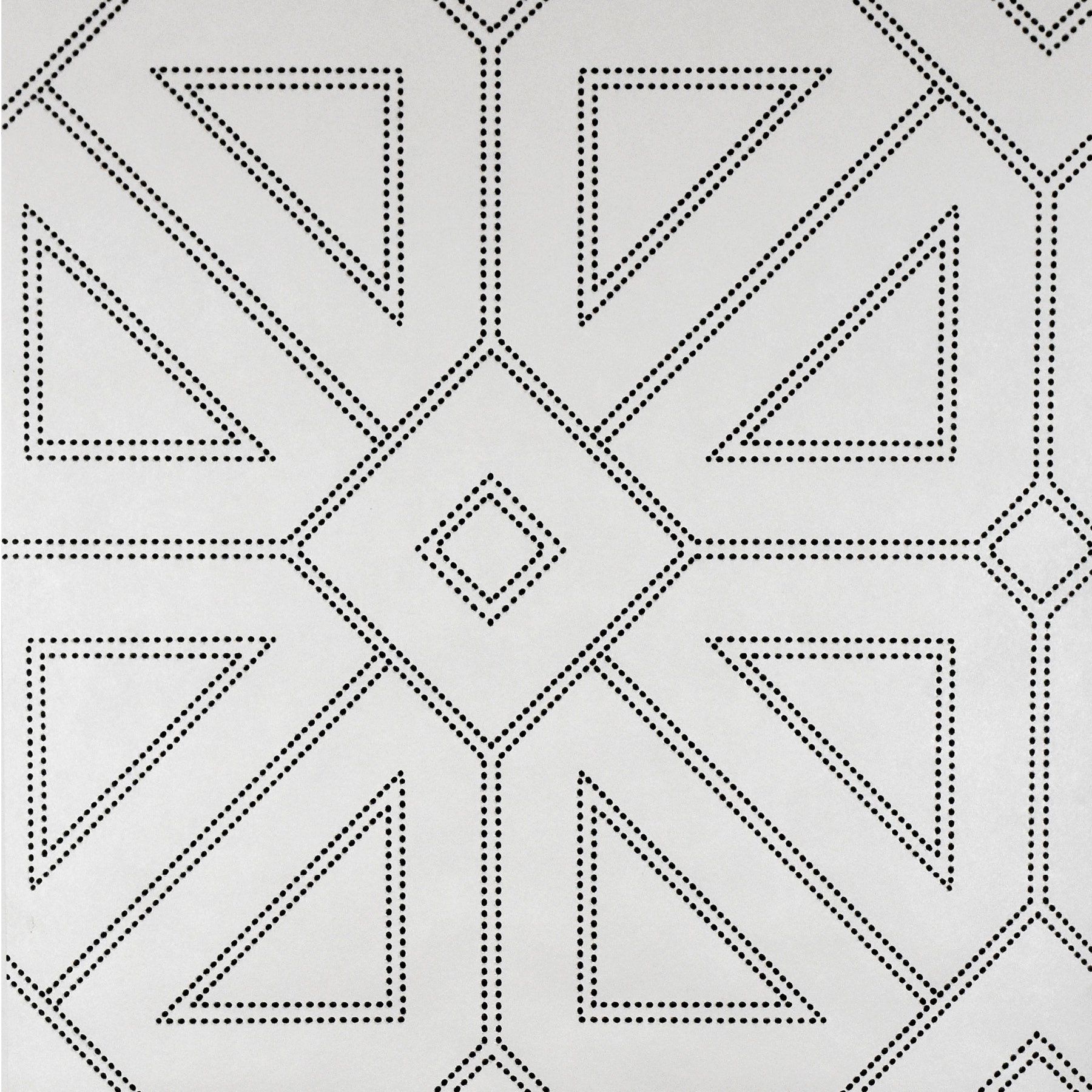 Voltaire Off White Geometric Wallpaper