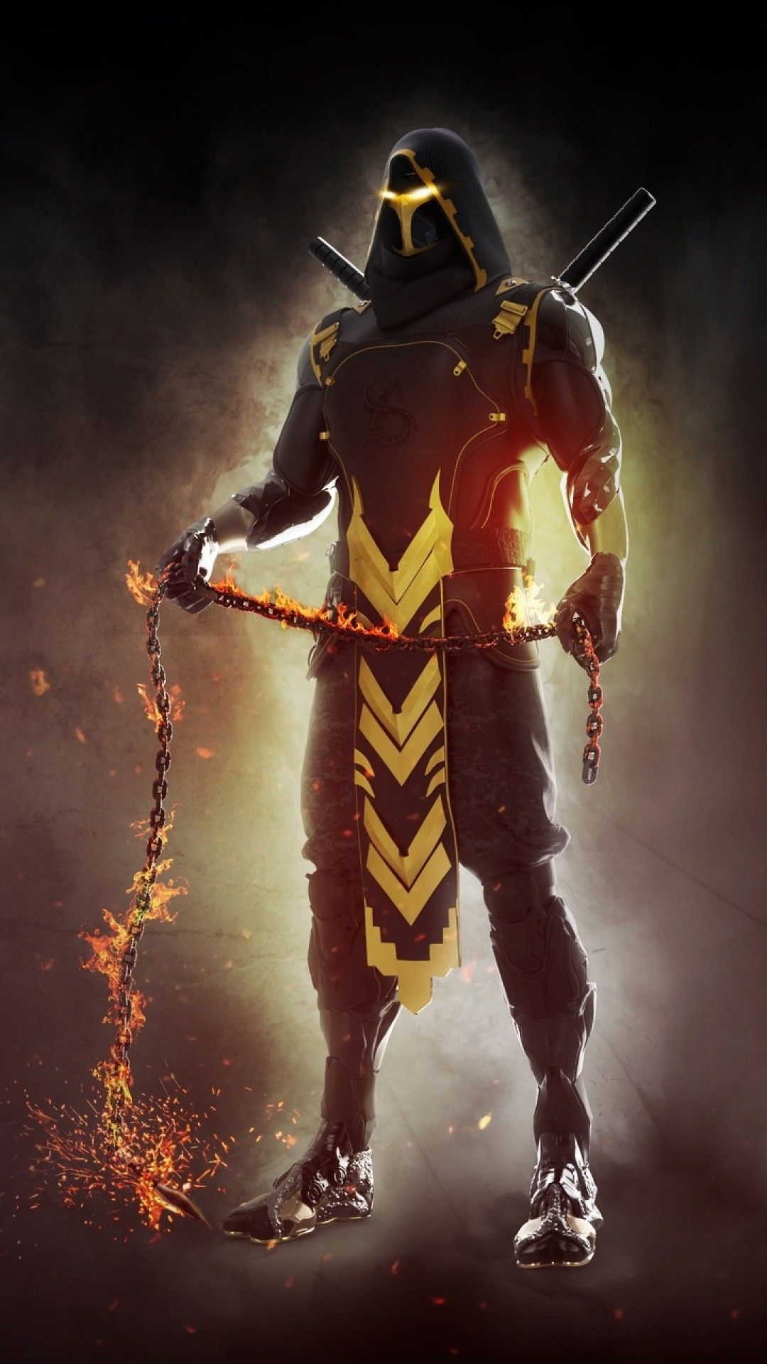 Download 1080x1920 Mortal Kombat, Scorpion Wallpaper for iPhone 8