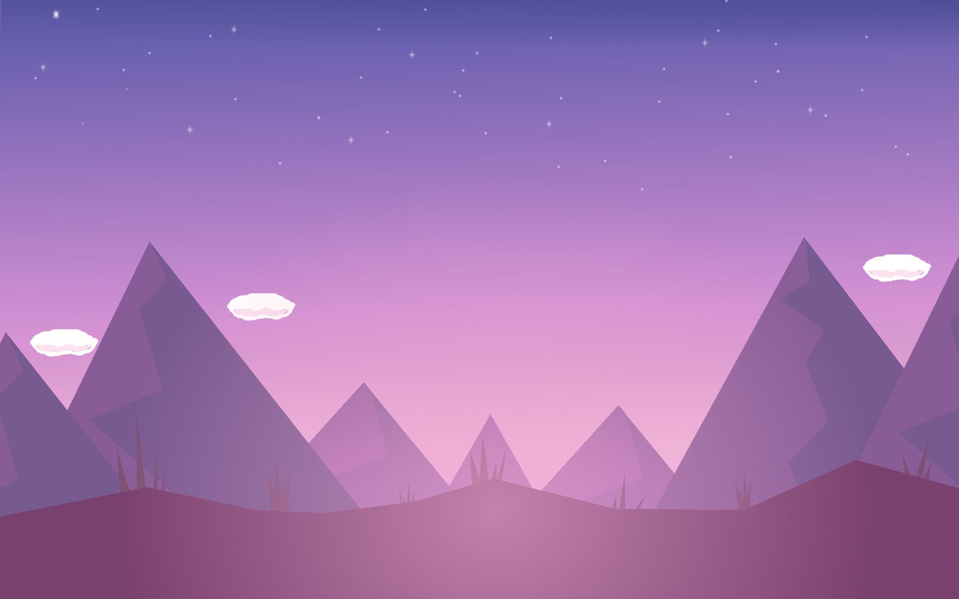 Download wallpaper mountains, minimal, creative, purple landscape