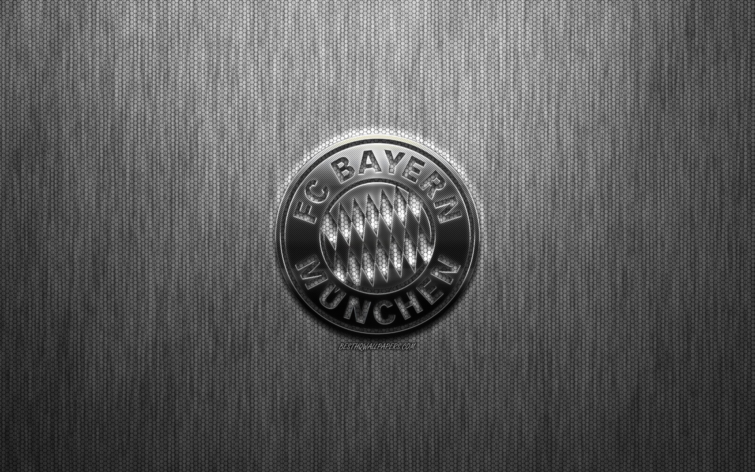 Download wallpaper FC Bayern Munich, German football club, steel