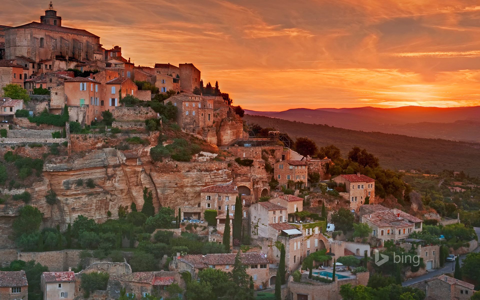 Free download Gordes Provence Alpes Cte dAzur France HD Bing