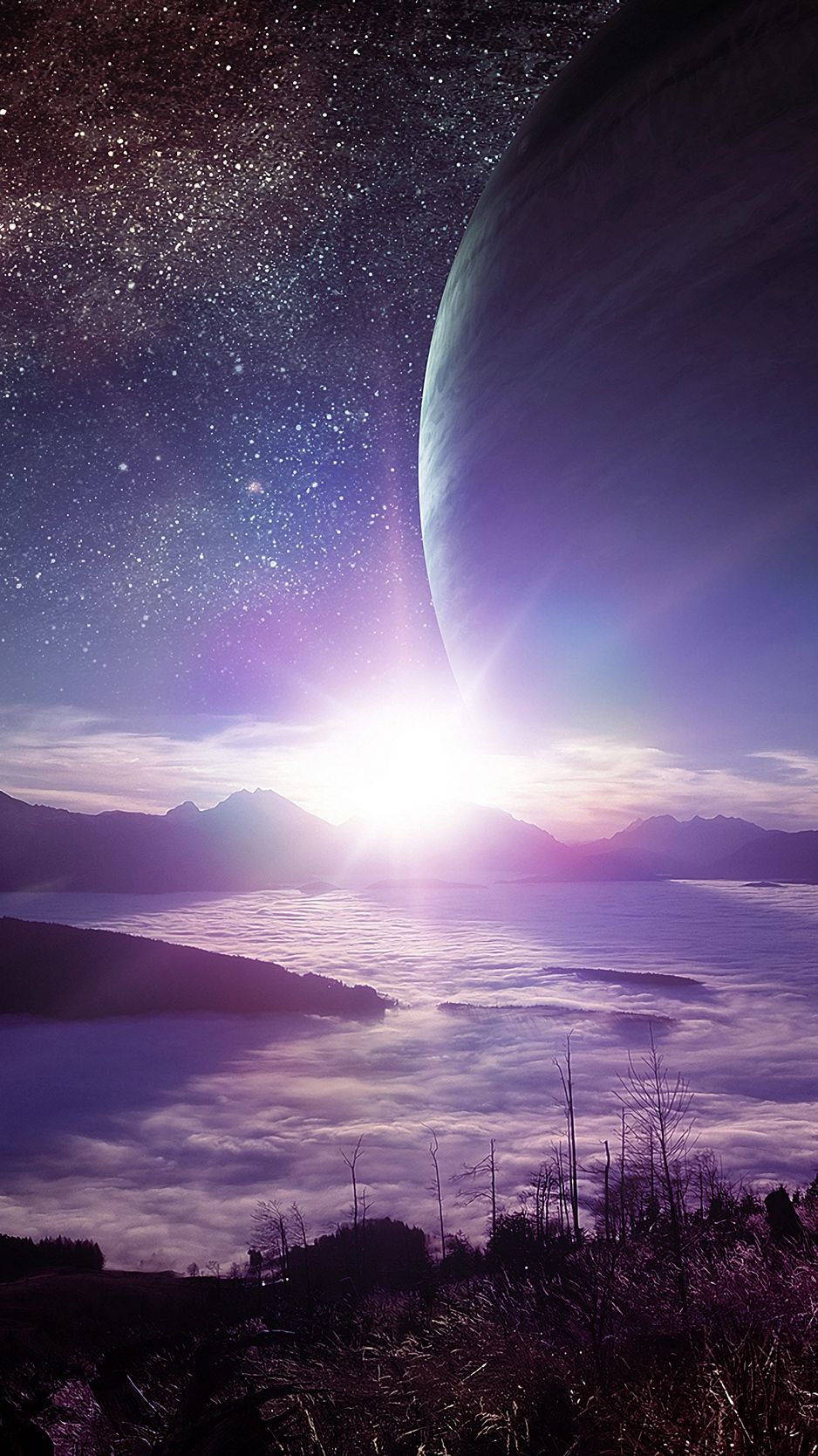 Wallpaper Planet, Landscape, Flash, Shine, Alien Phone