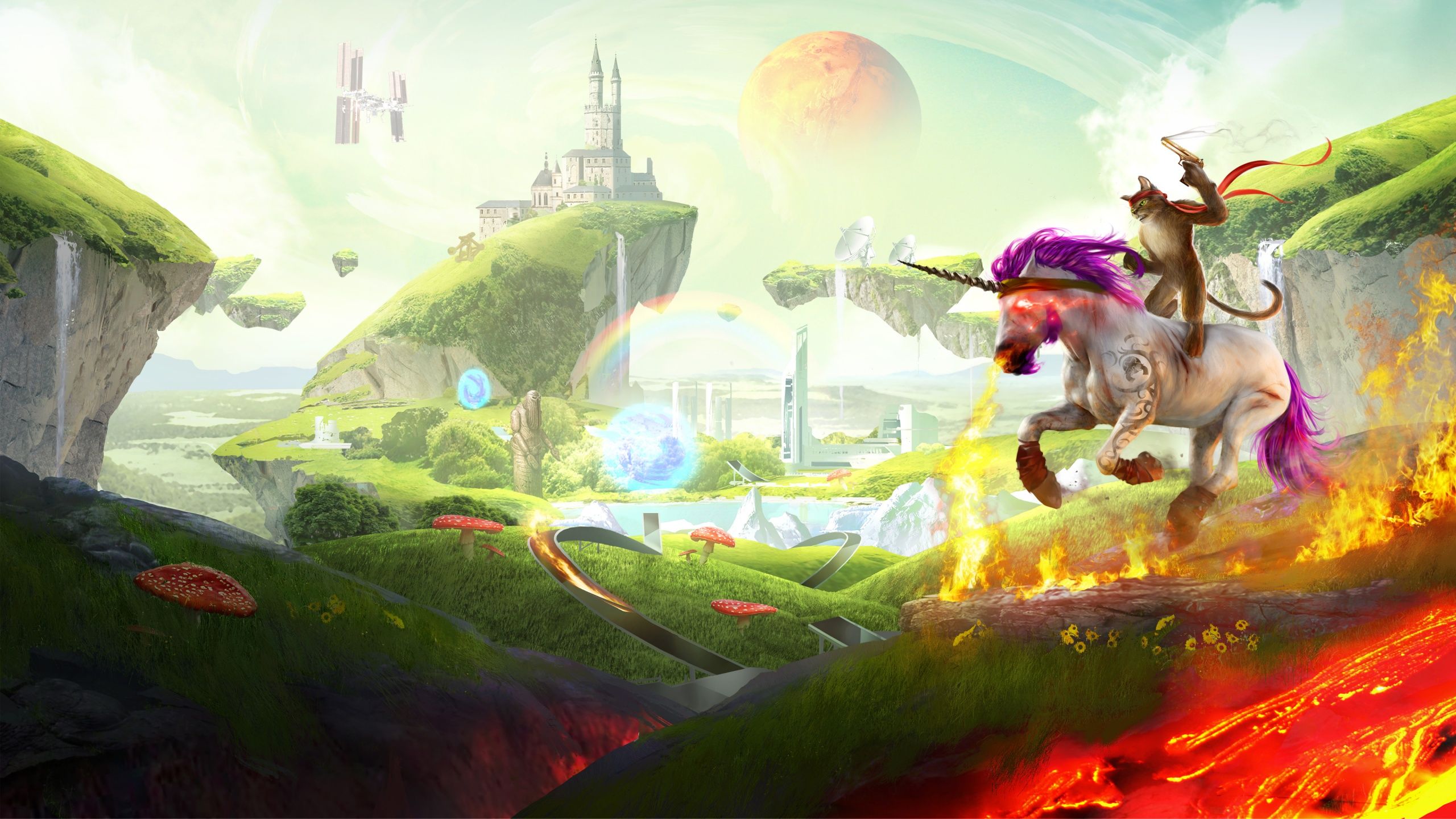 Trials Fusion Unicorn Cat Wallpaper in jpg format for free download