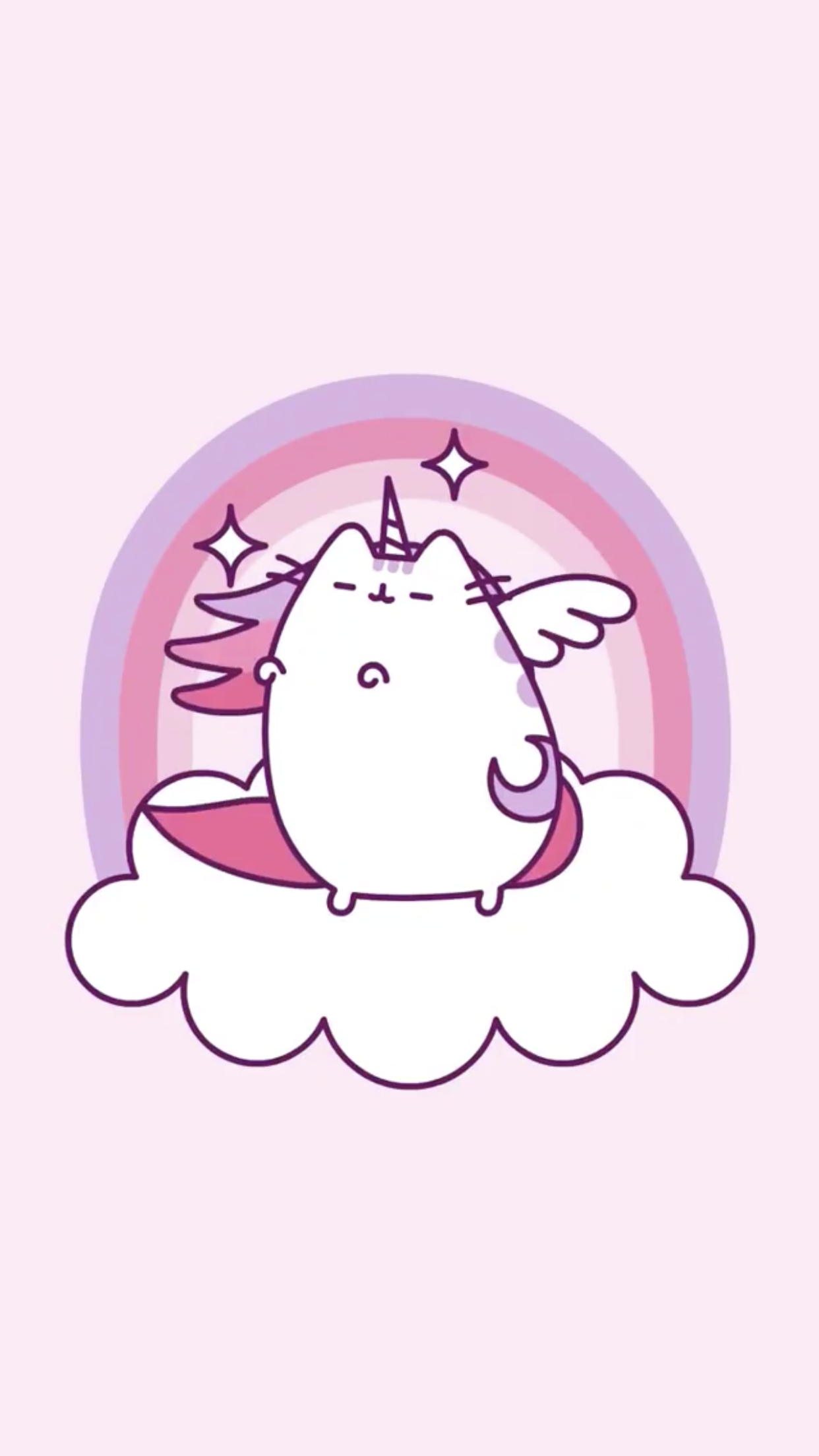 Summer Unicorn Pusheen Wallpaper