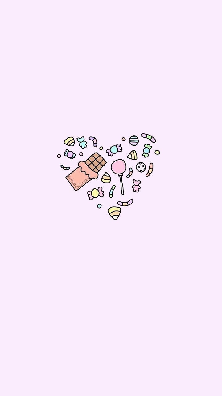 Candy Heart #sweet #candy #illustration #pink