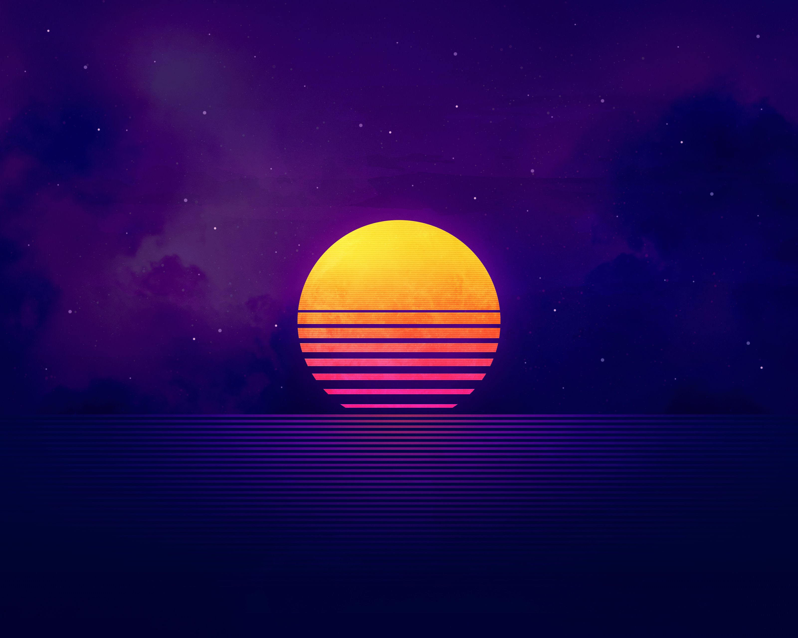 Retrowave Sunset, HD Artist, 4k Wallpaper, Image, Background