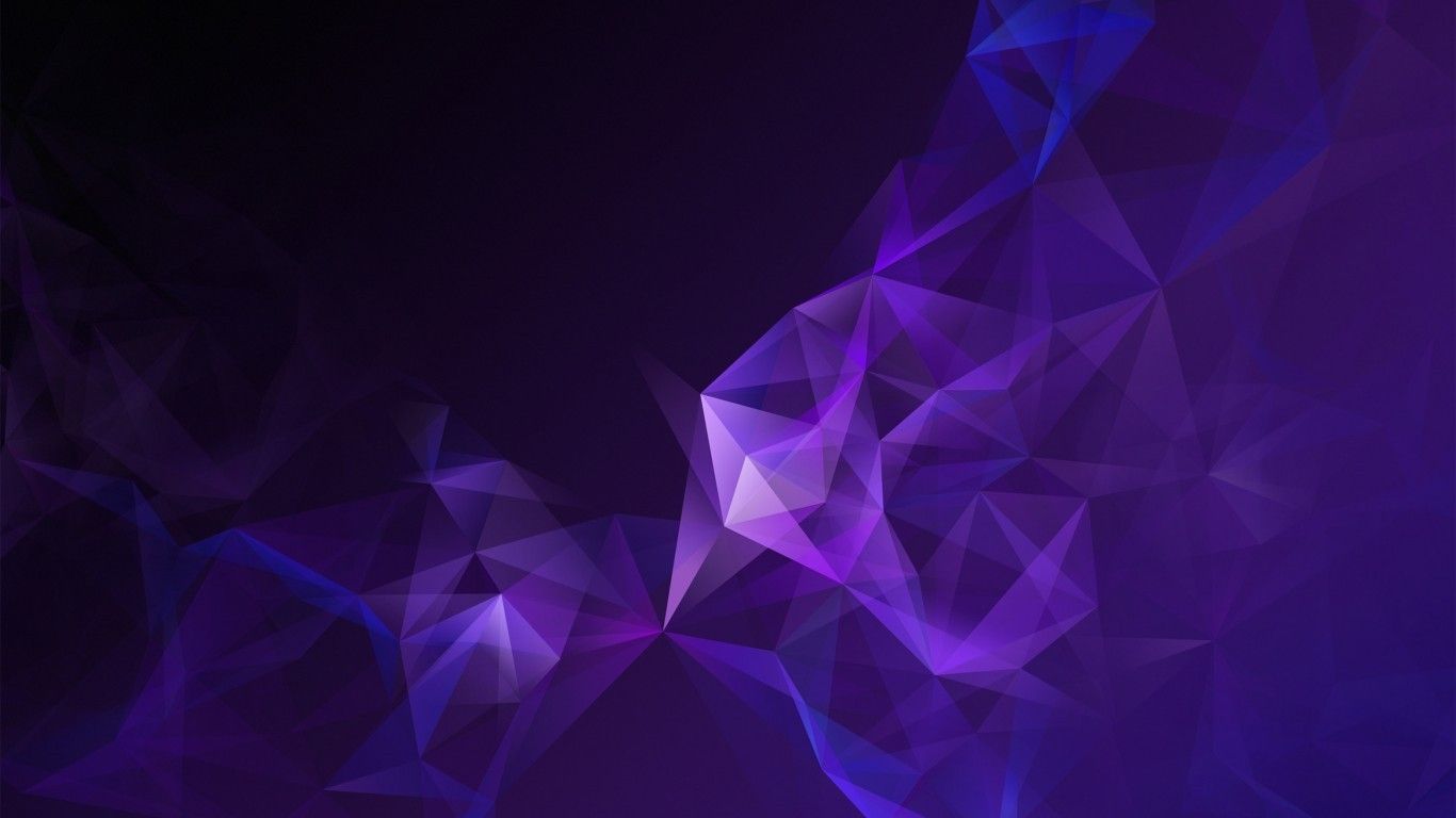 Download 1366x768 Purple Triangles, Low Poly, Geometric, Smoke