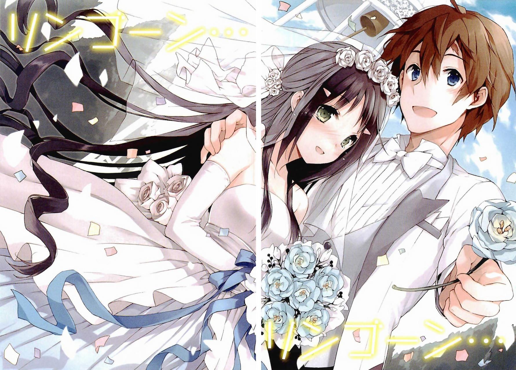 Man and woman wedding anime illustration HD wallpaper | Wallpaper Flare-demhanvico.com.vn