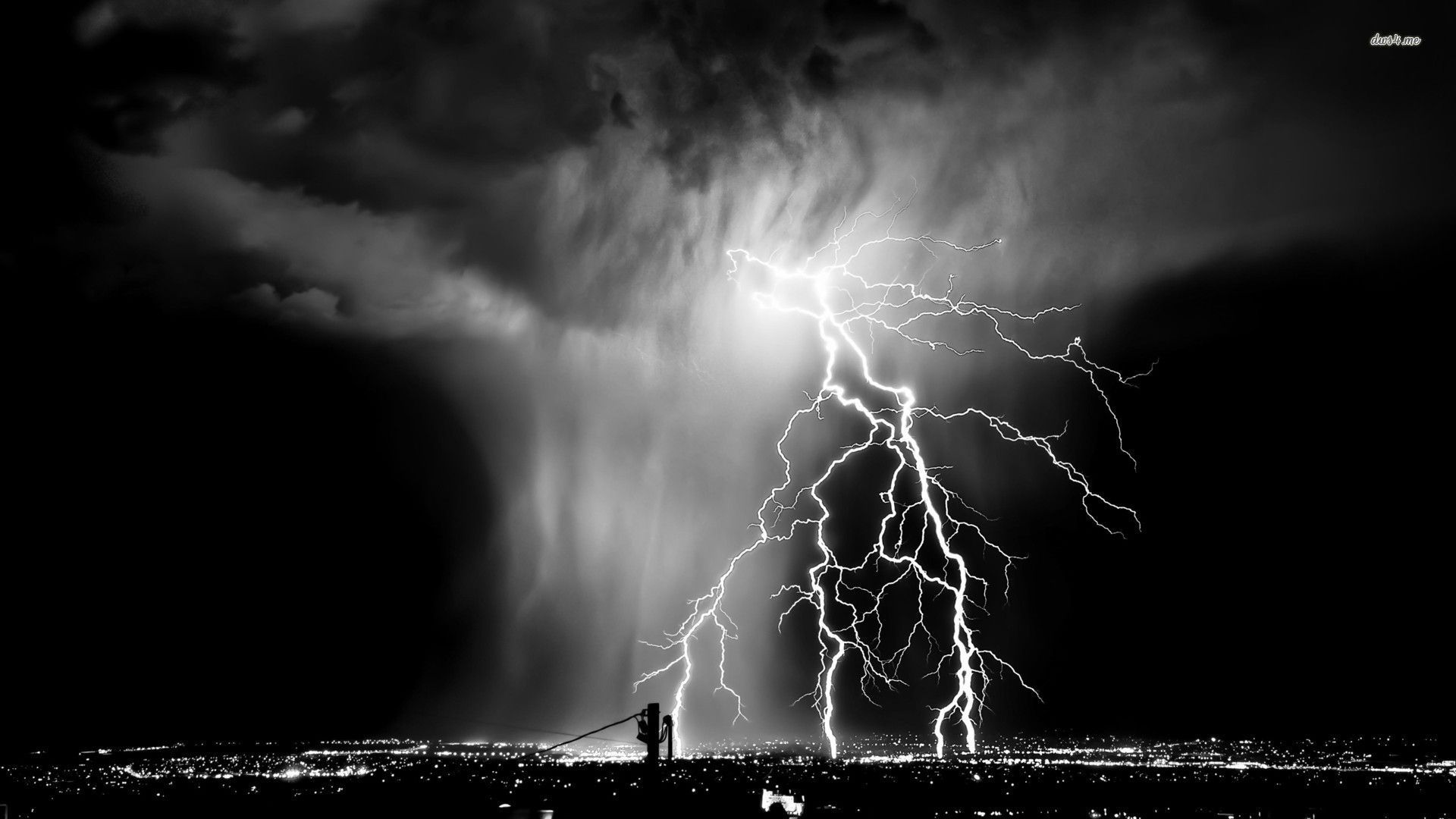 Lightning striking the city HD wallpaper. Lightning image, City