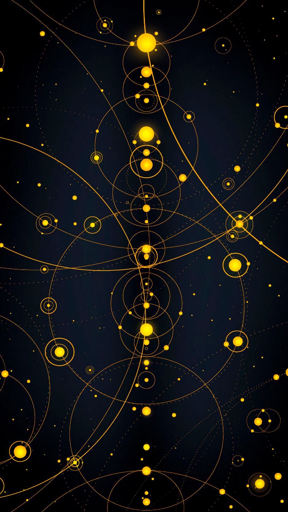 Download wallpaper 938x1668 solar system, circles, lines, dotted