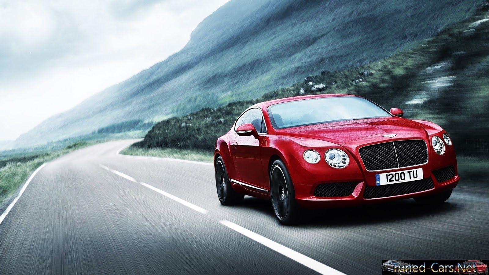 Tuned Cars Wallpaper: Bentley Continental 2012 Red