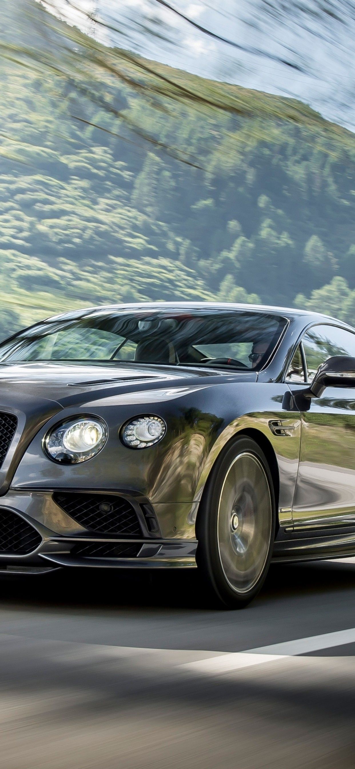 Download 1242x2688 Bentley Continental Gt, Supercar, Cars, Road