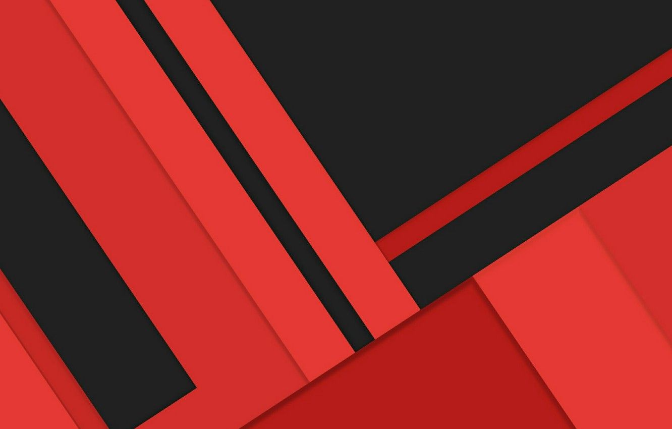 Wallpaper line, red, abstraction, black, geometry, design, color