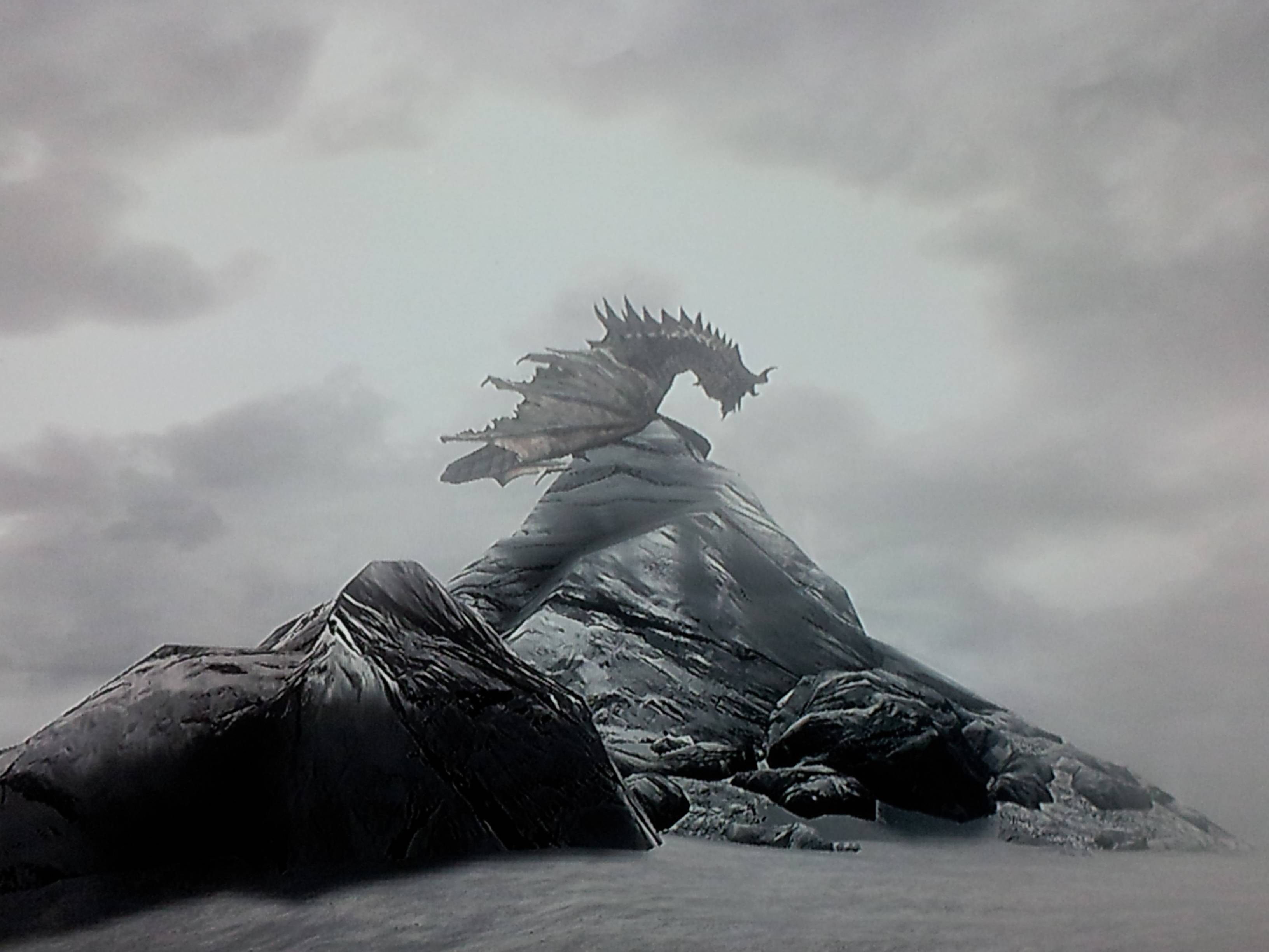 I noticed Paarthurnax sitting on that rock and thought
